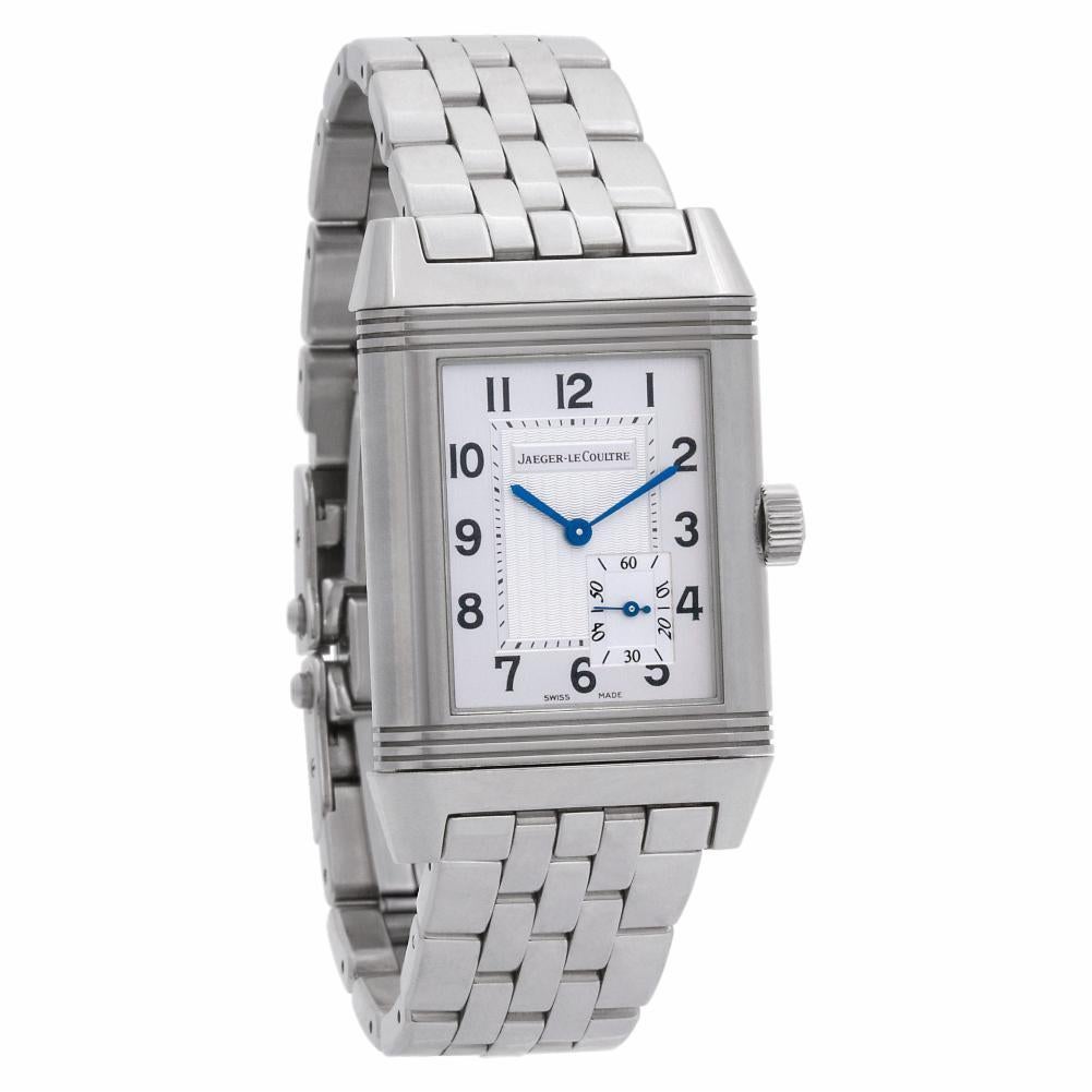 Contemporary Jaeger-LeCoultre Reverso 240.8.14, Silver Dial, Certified