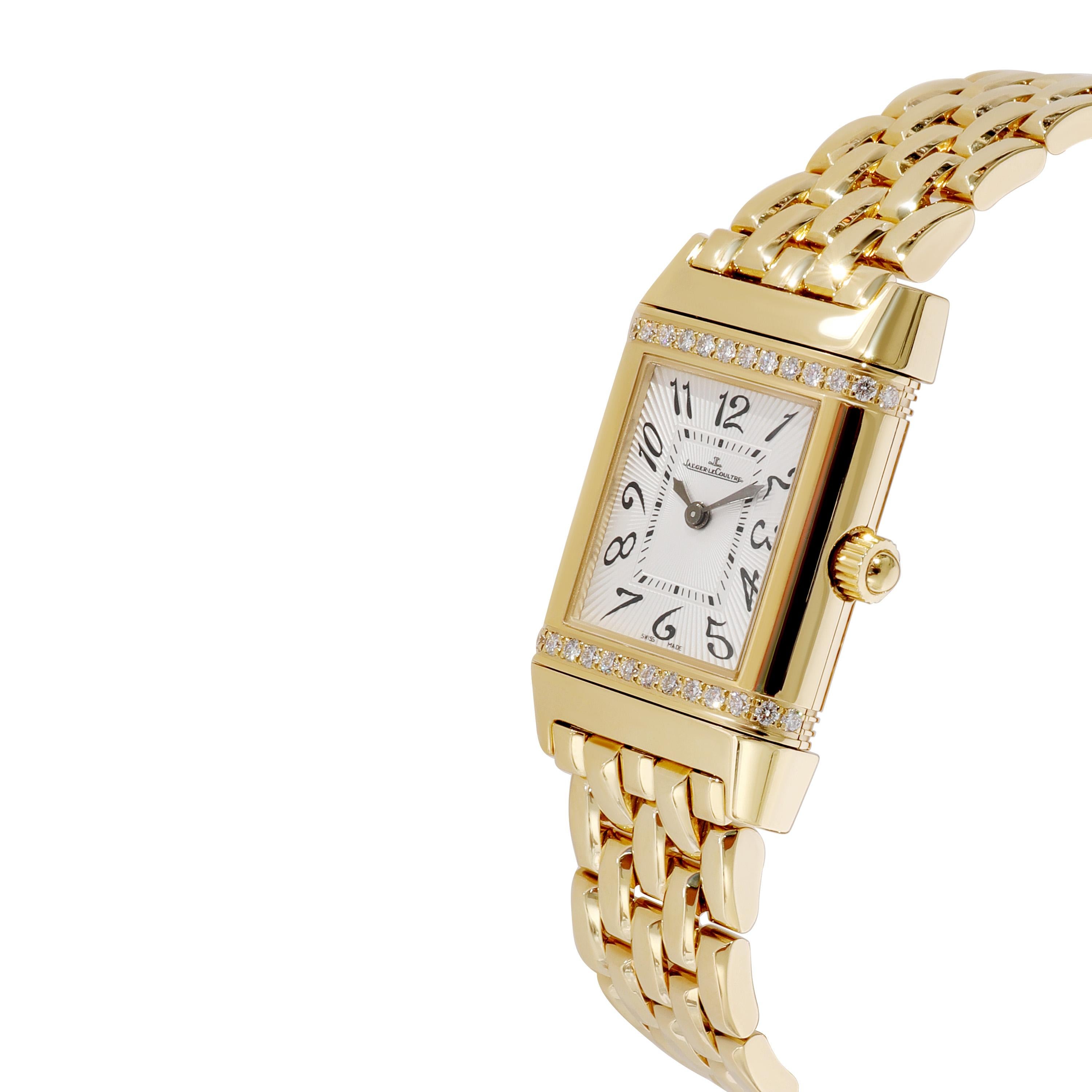Jaeger-LeCoultre Reverso 265.1.08 Women's Watch in 18kt Yellow Gold In Excellent Condition In New York, NY