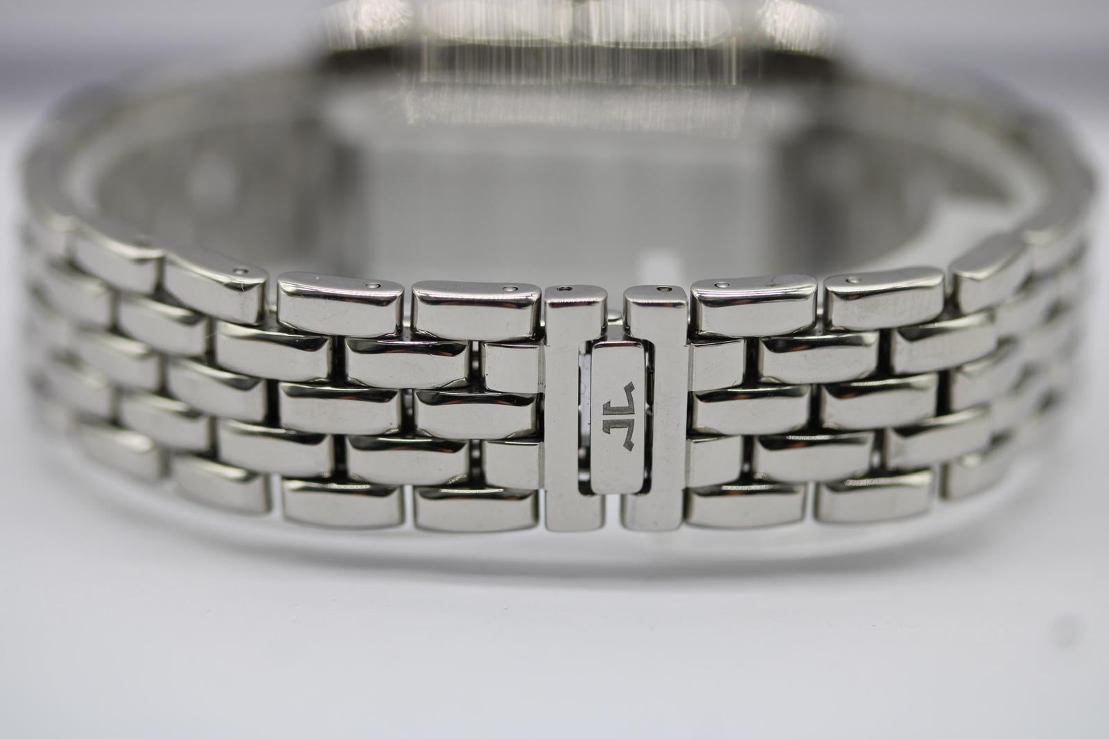 Jaeger-LeCoultre Reverso 265.8.08  Factory Diamond Lünette Quarz Stahlarmband im Angebot 3