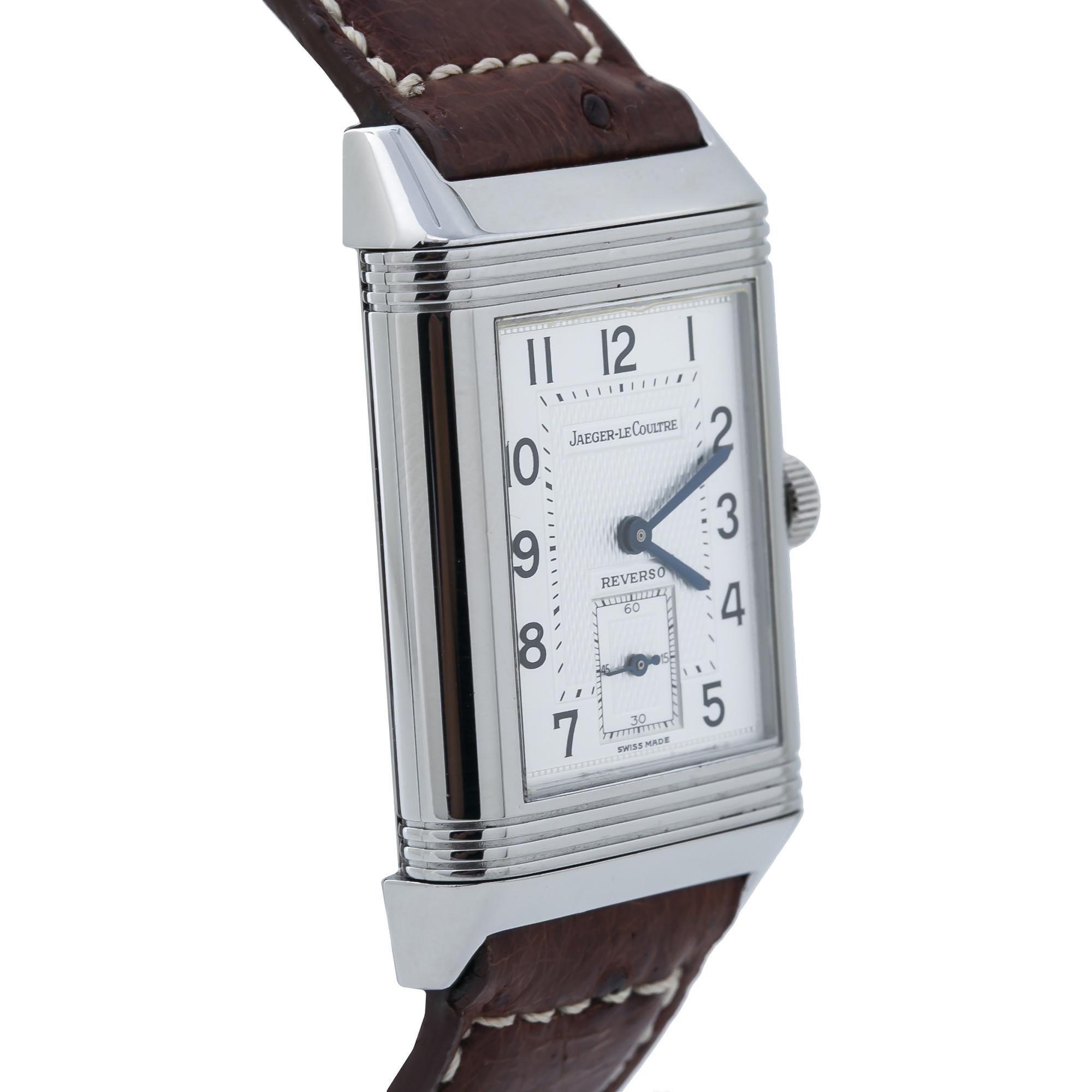 Jaeger-LeCoultre Reverso 270.8.54, Silver Dial, Certified In Excellent Condition For Sale In Miami, FL
