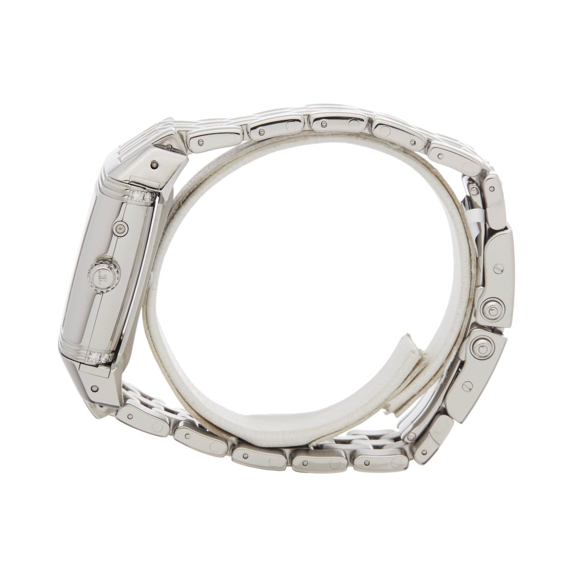 Women's Jaeger-LeCoultre Reverso 296.8.74 Ladies Stainless Steel Diamond Watch
