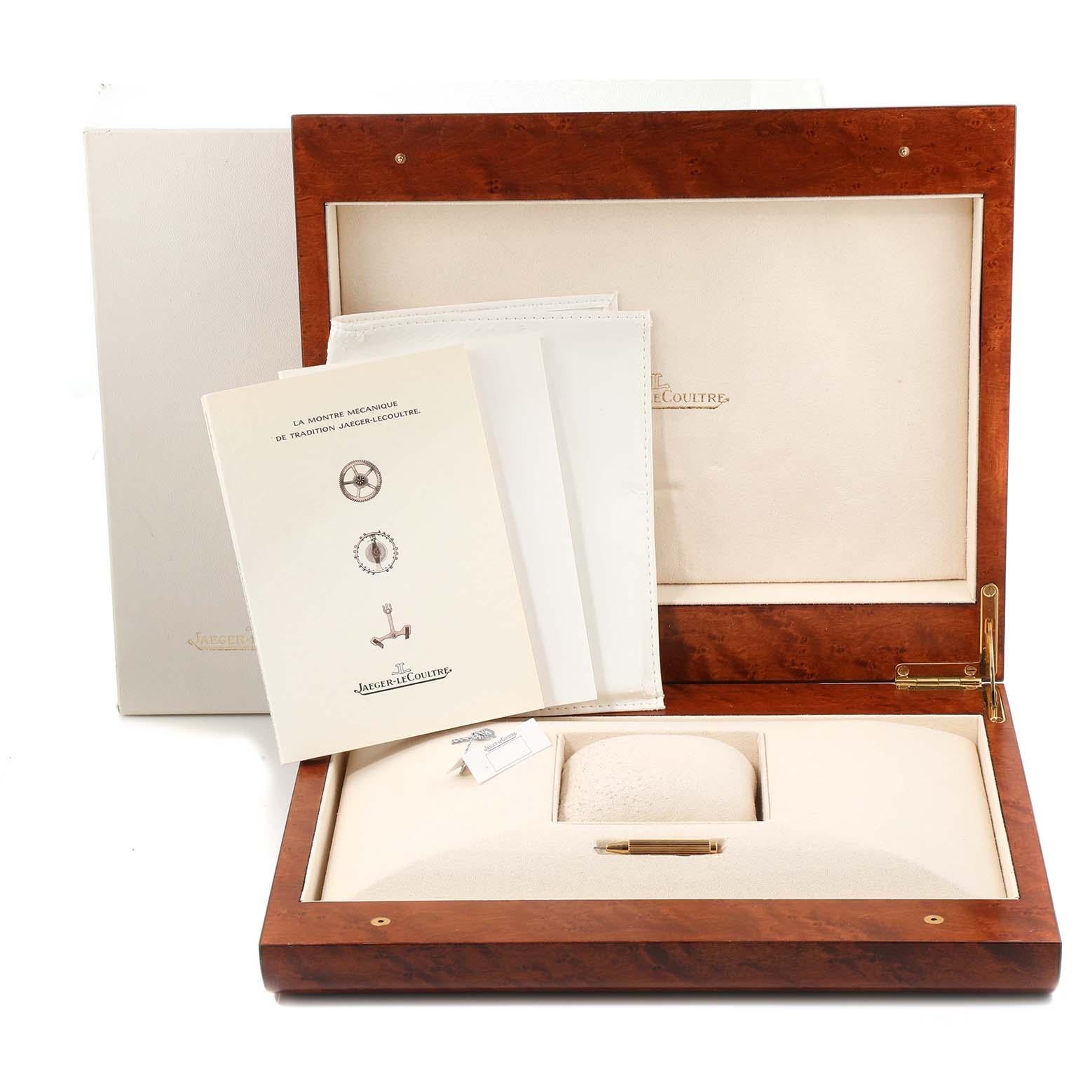 Jaeger LeCoultre Reverso Art Deco Rose Gold Silver Dial Mens Watch 270.2.62 2