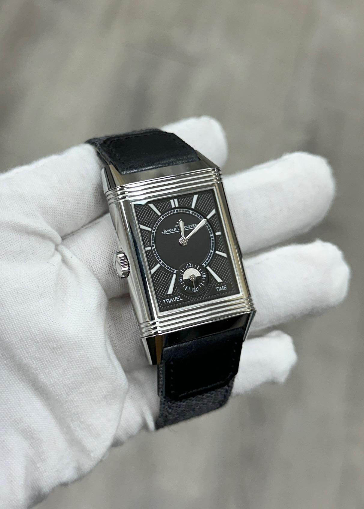Jaeger-LeCoultre Reverso Classic Duoface Q3848422 Edelstahl Box Papier 2021 im Angebot 4