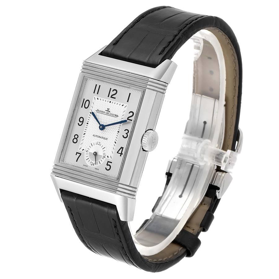 Jaeger LeCoultre Reverso Classic Large Duoface Day Night Steel Mens Watch For Sale 2