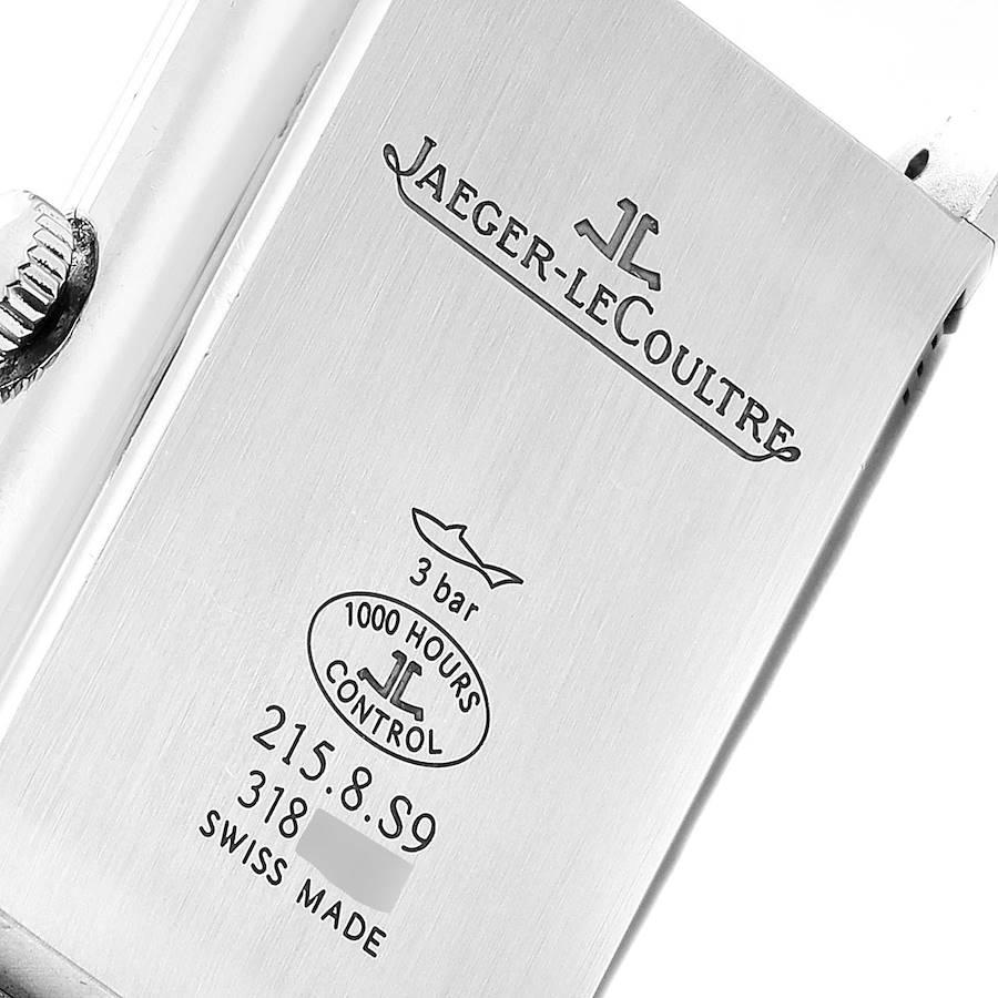 Jaeger LeCoultre Reverso Klassische große Duoface Tages-Nacht-stahl-Herrenuhr im Angebot 6