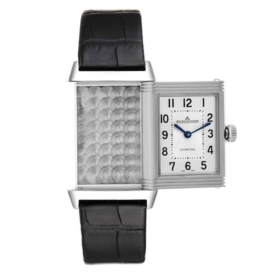 Jaeger-LeCoultre Reverso Classic Steel Diamond Watch 212.8.76 Q2578420 Box Paper 1
