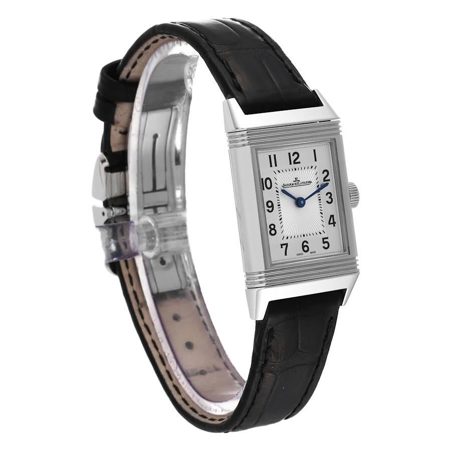 Jaeger LeCoultre Reverso Klassische Stahl-Damenuhr 221.8.86 Q2608440 Papiere im Angebot 2
