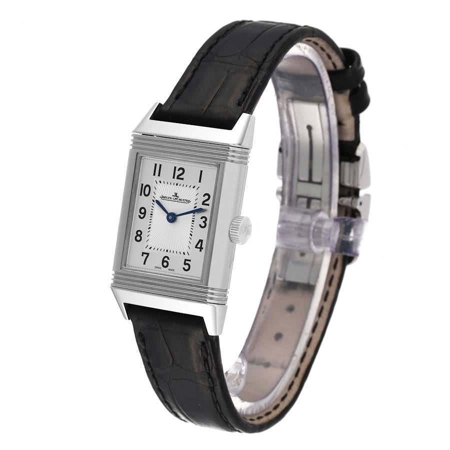 Jaeger LeCoultre Reverso Klassische Stahl-Damenuhr 221.8.86 Q2608440 Papiere im Angebot 3