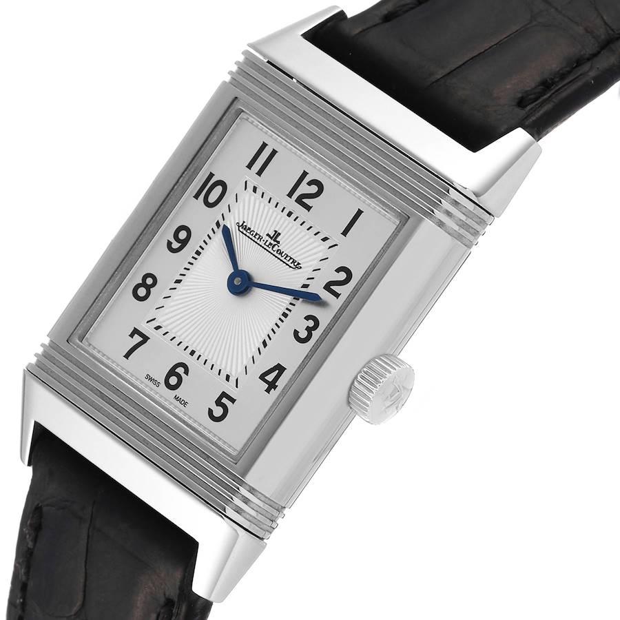 Jaeger LeCoultre Reverso Klassische Stahl-Damenuhr 221.8.86 Q2608440 Papiere im Angebot 4
