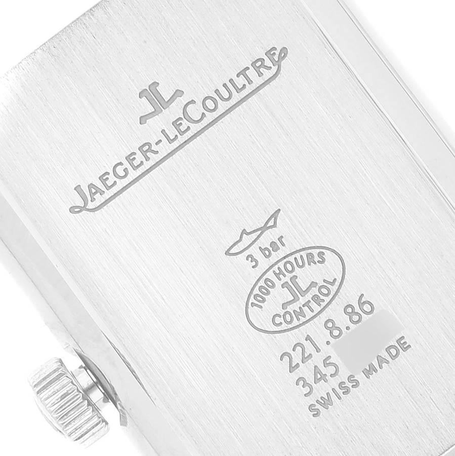 Jaeger LeCoultre Reverso Klassische Stahl-Damenuhr 221.8.86 Q2608440 Papiere im Angebot 5