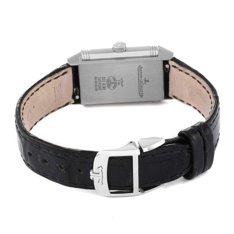 Jaeger LeCoultre Reverso Klassische Stahl-Damenuhr 221.8.86 Q2608440 Papiere im Angebot 6