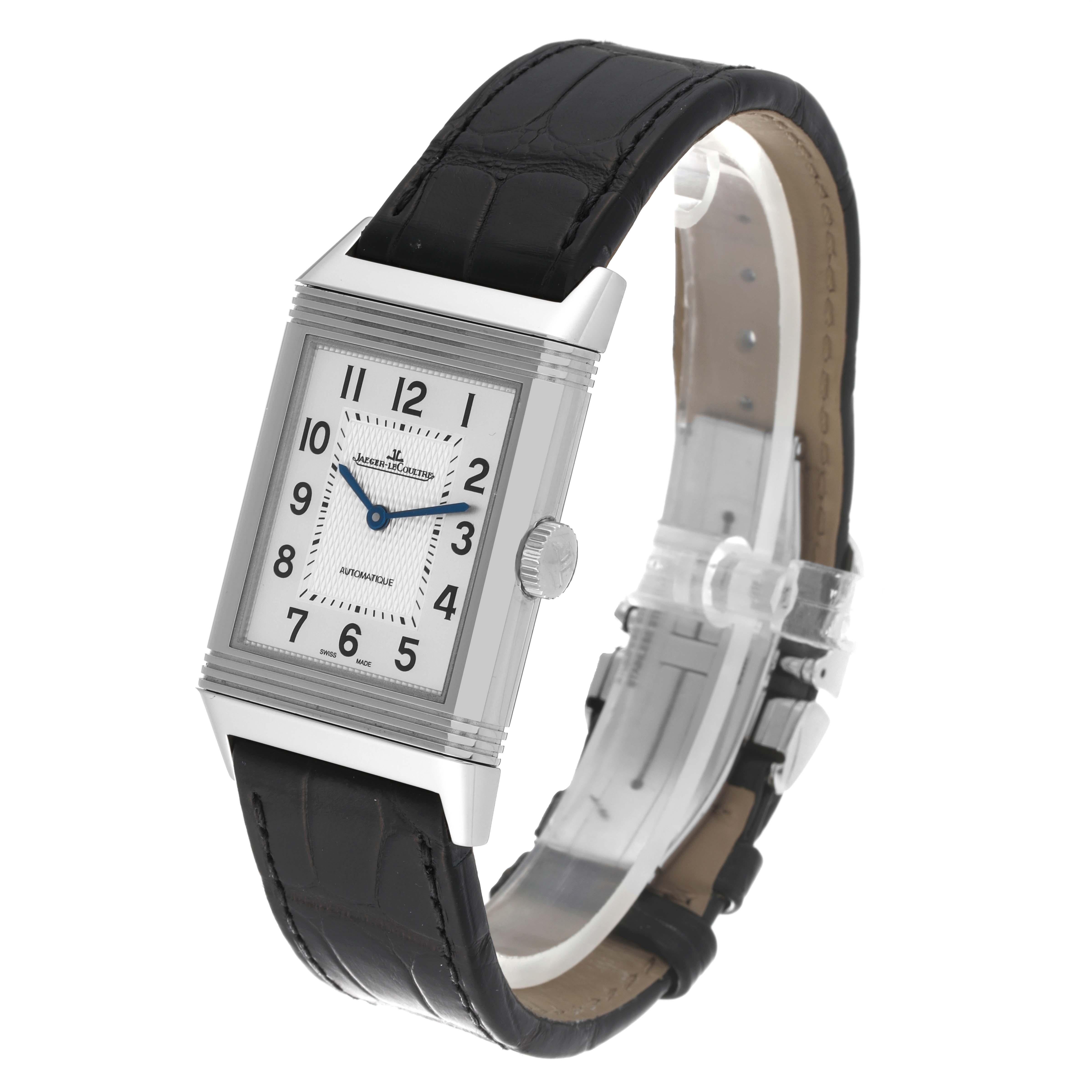 Jaeger LeCoultre Reverso Classic Steel Mens Watch 214.8.S5 Q3828420 Box Papers For Sale 6