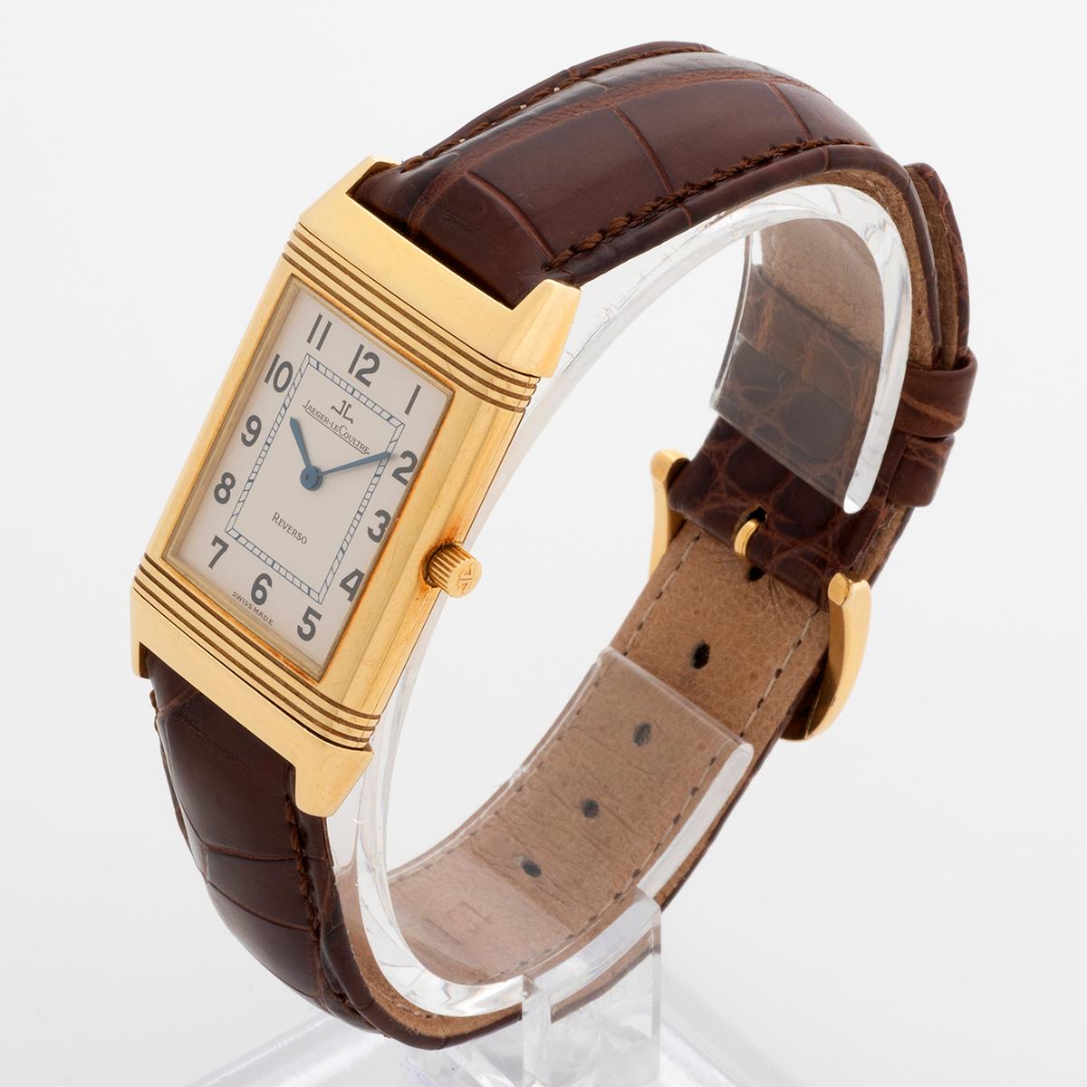 Jaeger-LeCoultre Reverso classique quartz, 18 Karat Gelbgold, um 2000 im Zustand „Gut“ im Angebot in Canterbury, England