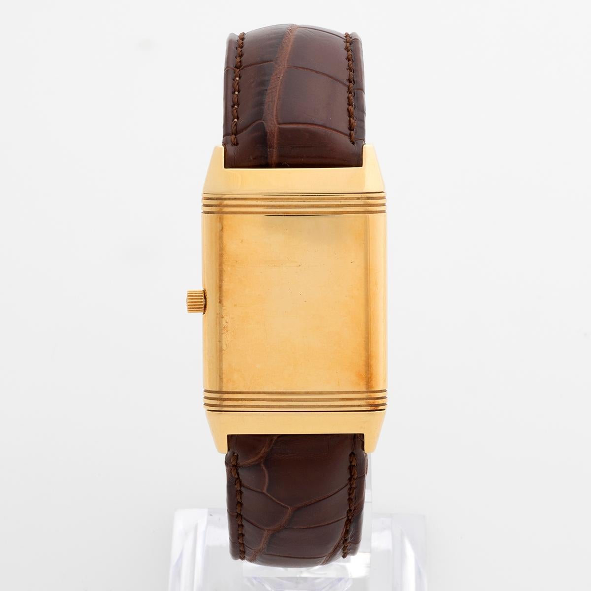 Jaeger-LeCoultre Reverso classique quartz, 18 Karat Gelbgold, um 2000 im Angebot 2