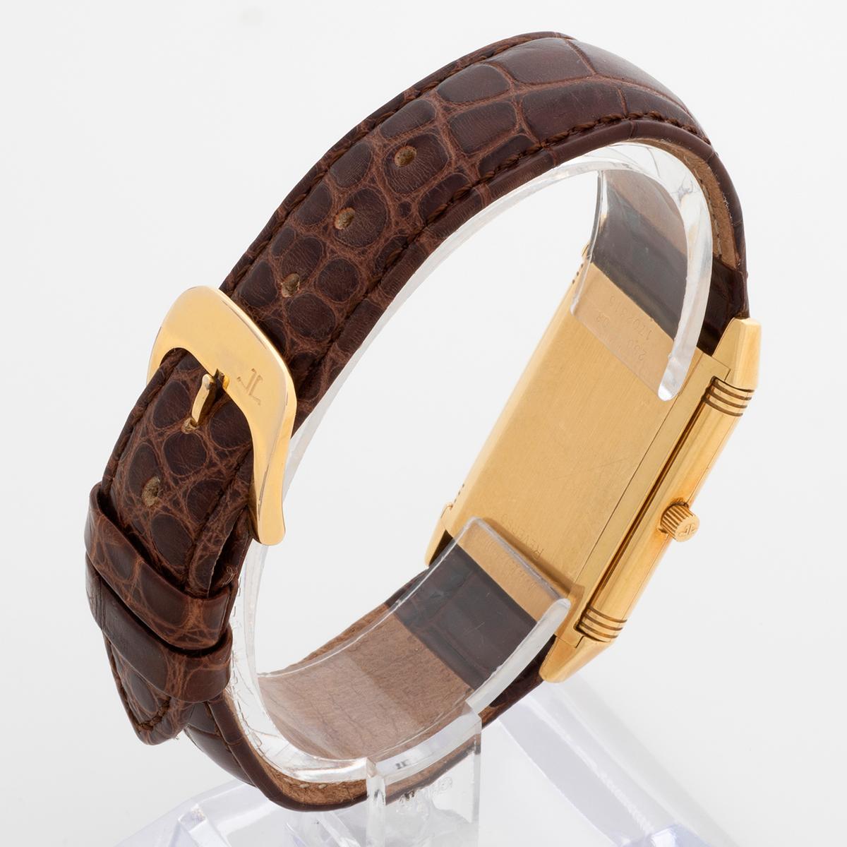 Jaeger-LeCoultre Reverso classique quartz, 18 Karat Gelbgold, um 2000 im Angebot 3