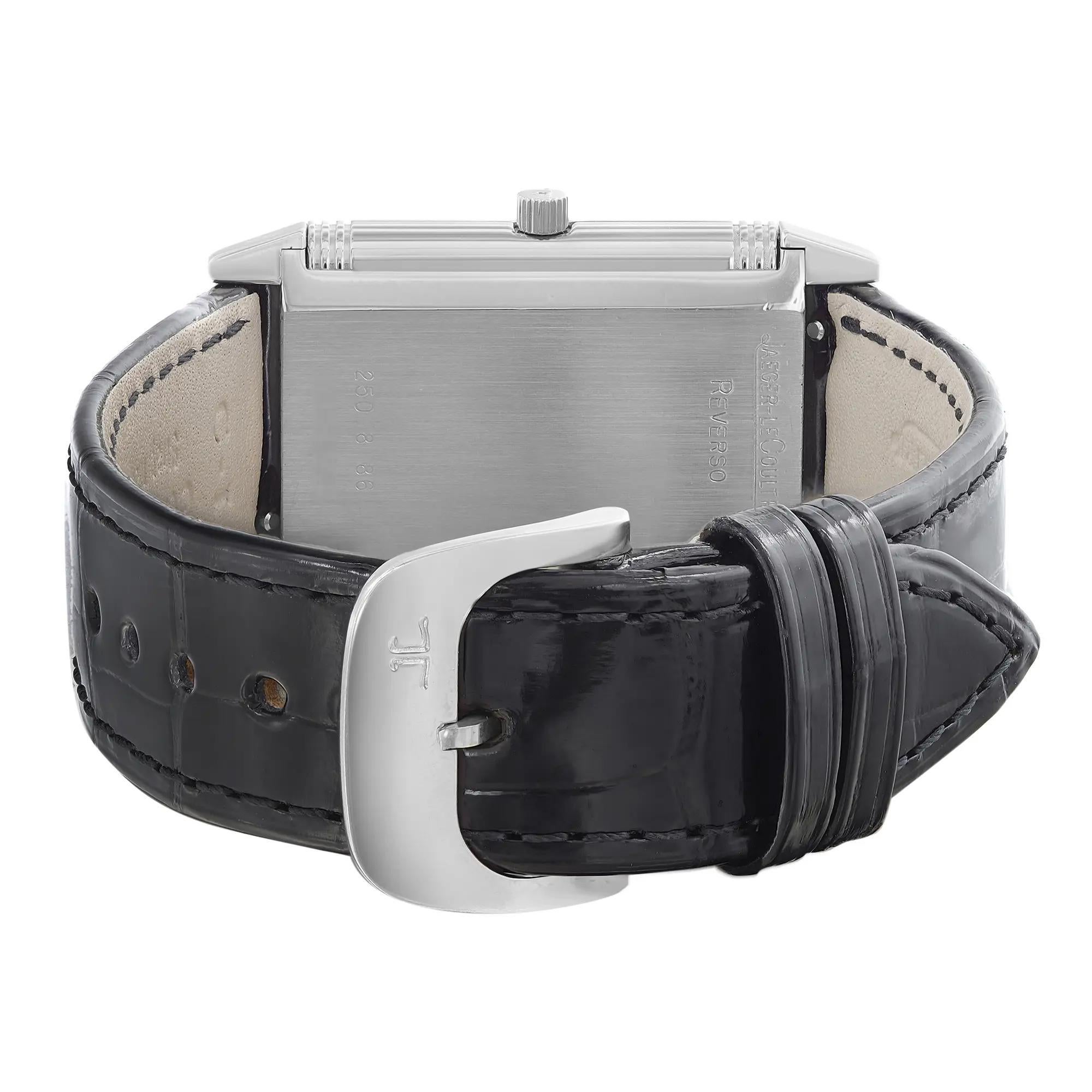 Uomo Jaeger-LeCoultre Reverso Classique Acciaio Quadrante Argento Orologio a carica manuale 250.8.86