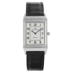 Jaeger-LeCoultre Montre Reverso Classique à cadran en acier et argent à remontage manuel 250.8.86