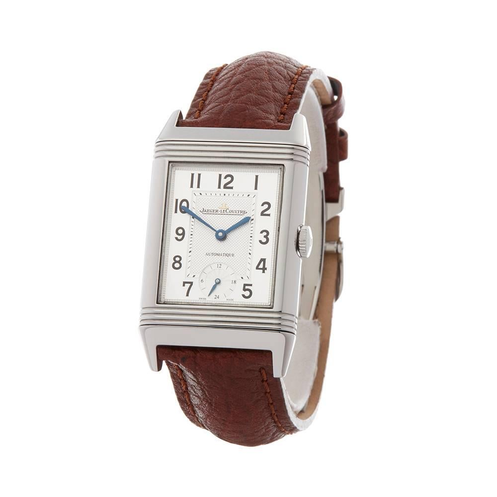 Ref: W4724
Manufacturer: Jaeger-LeCoultre
Model: Reverso
Model Ref: 278.8.56
Age: 14th January 2011
Gender: Mens
Complete With: Box & Guarantee
Dial: Silver Arabic
Glass: Sapphire Crystal
Movement: Automatic
Water Resistance: To Manufacturers