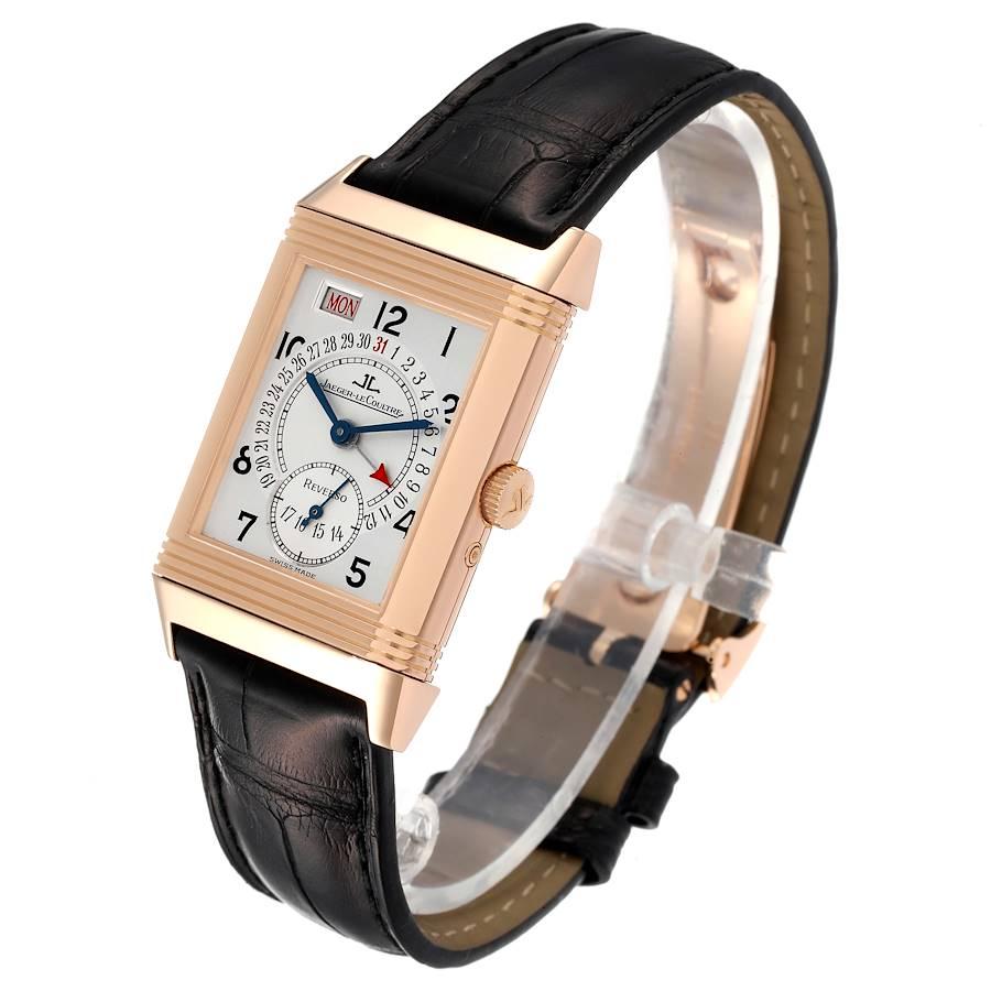 Jaeger LeCoultre Reverso Day Date Roségold Uhr 270.8.36 Q273242A Box Papiere Herren im Angebot