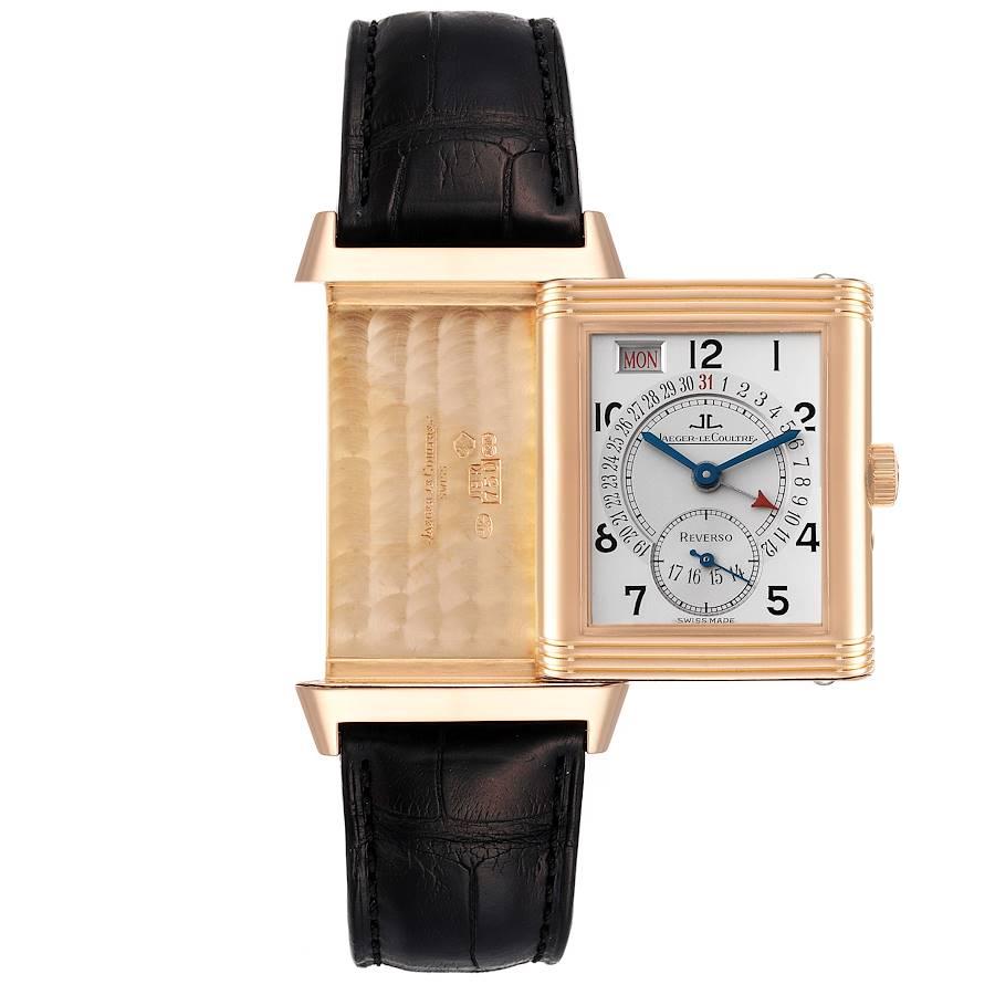 Jaeger LeCoultre Reverso Day Date Roségold Uhr 270.8.36 Q273242A Box Papiere im Angebot 2