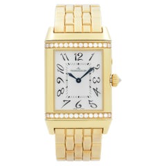 Used Jaeger-LeCoultre Reverso Duetto 18k Gold Diamond Handwind Ladies Watch 269.1.54