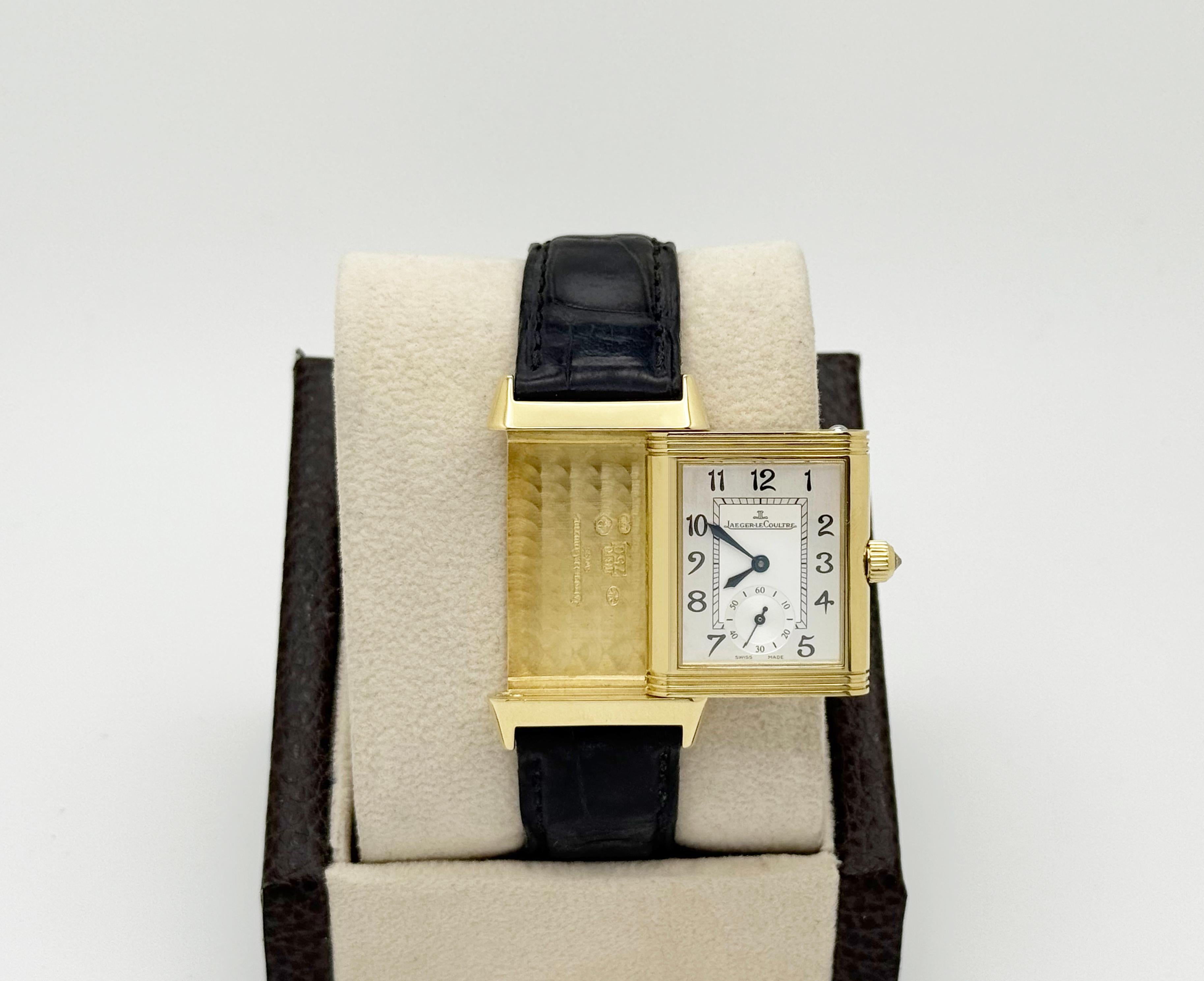 Jaeger-LeCoultre Reverso Duetto Classique 256.1.75 Lunetta con diamanti MOP Oro 18 carati in vendita 8