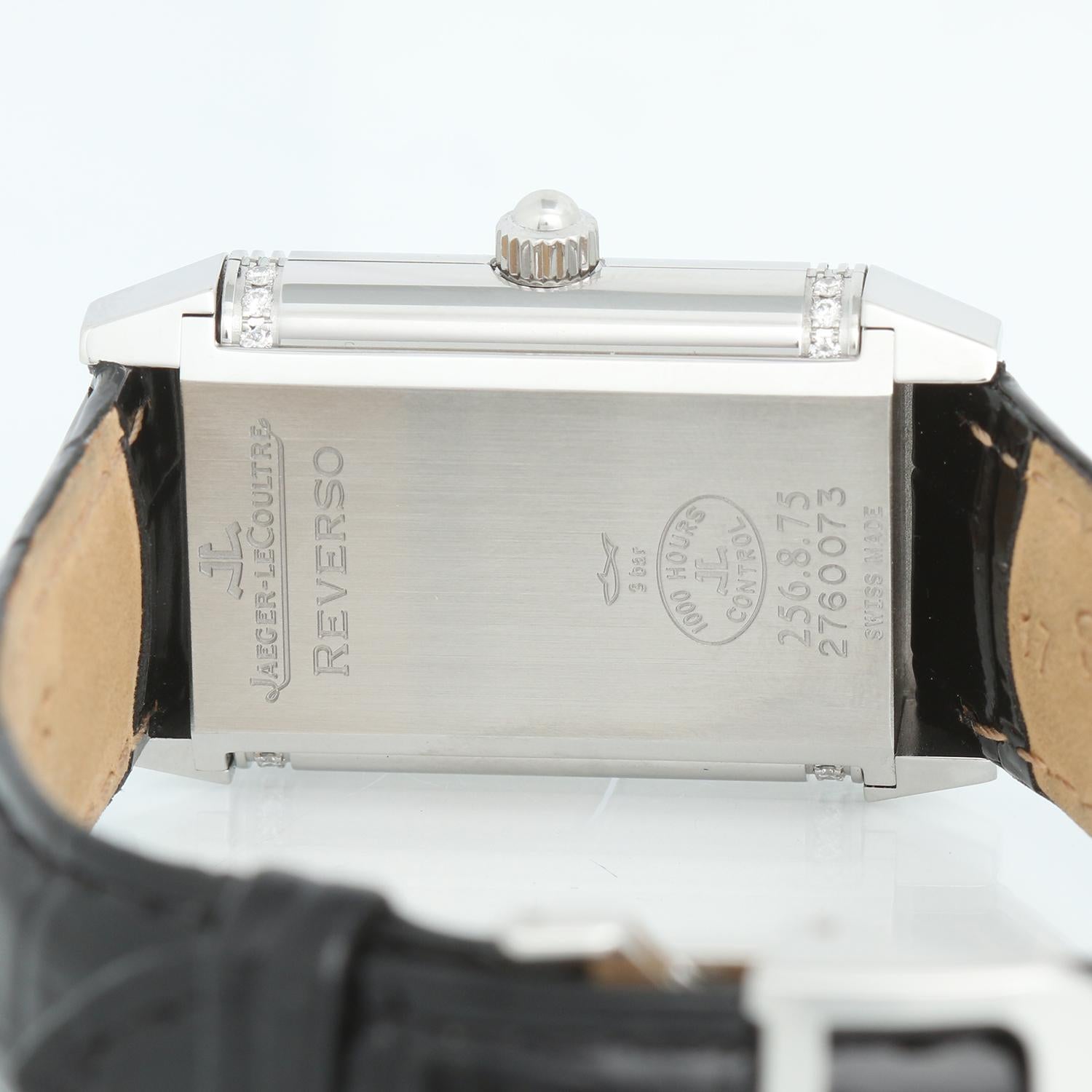 Jaeger LeCoultre Reverso Duetto Classique Ladies Steel Watch with Diamonds 265.8 2