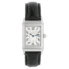Jaeger LeCoultre Reverso Duetto Classique Ladies Steel Watch with Diamonds 265.8