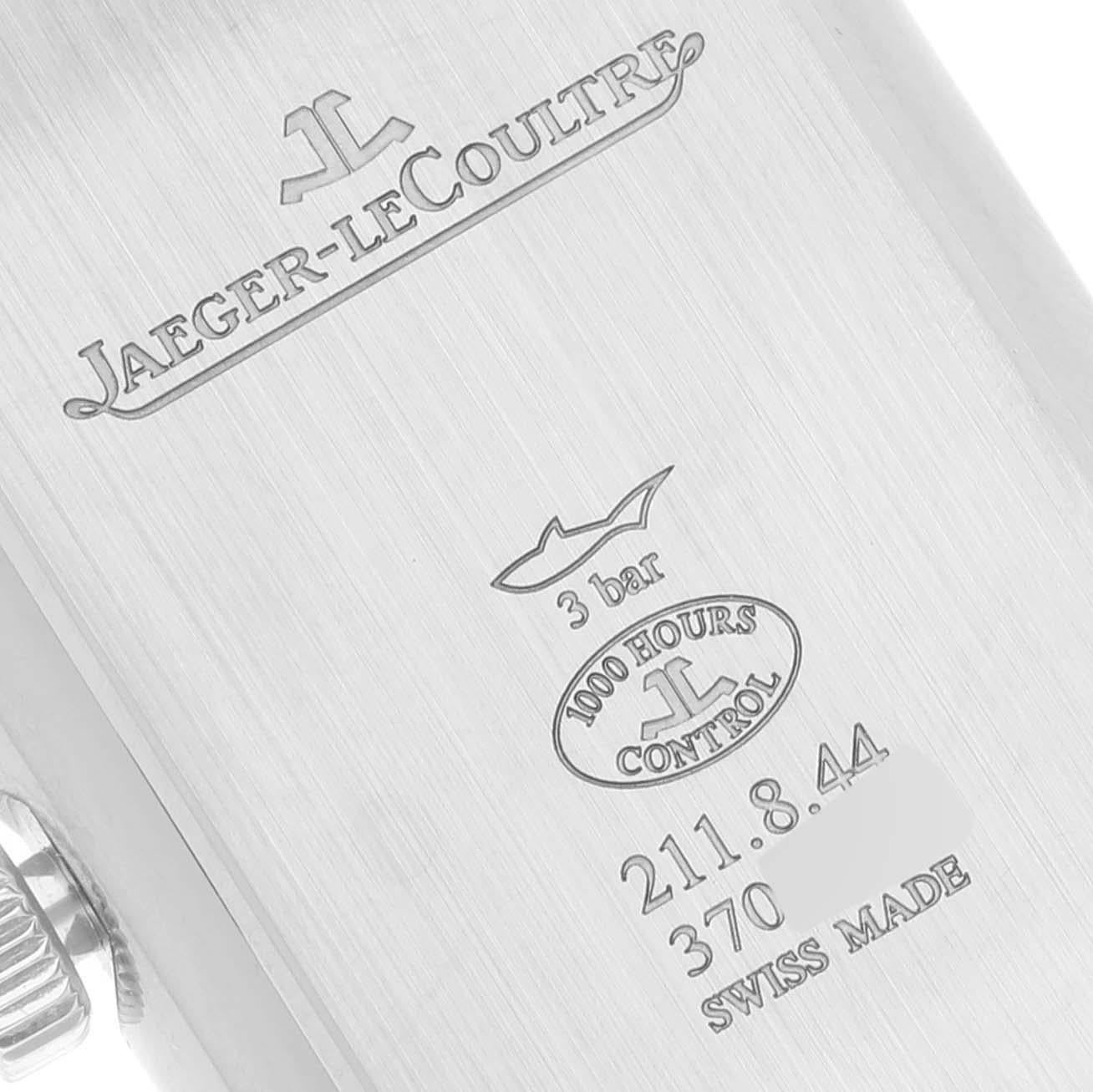 Jaeger LeCoultre Reverso Duetto Steel Diamond Watch 211.8.44 Q2668432 Box Card 3