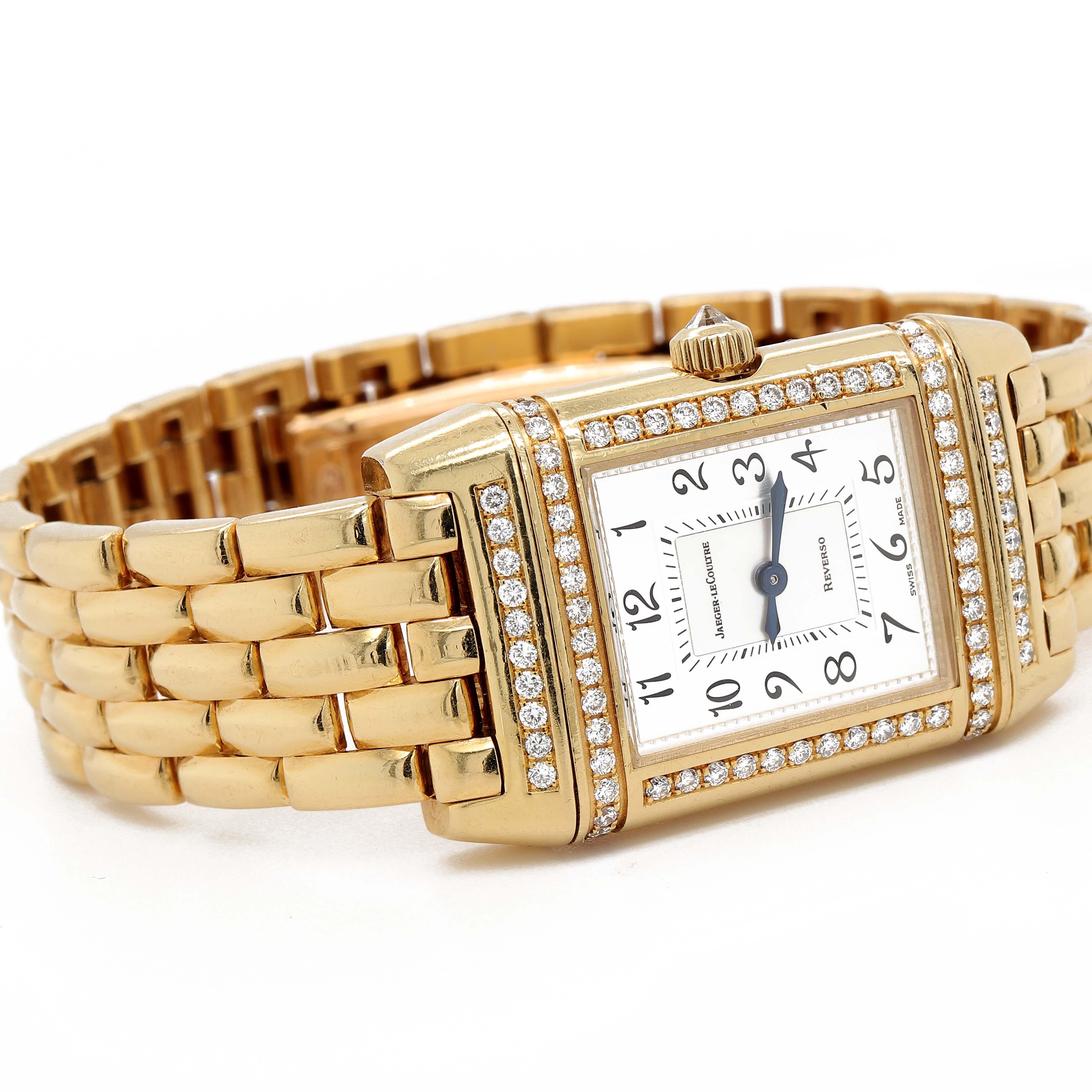 Jaeger-LeCoultre Reverso-Duetto Watch in 18k Yellow Gold For Sale 1
