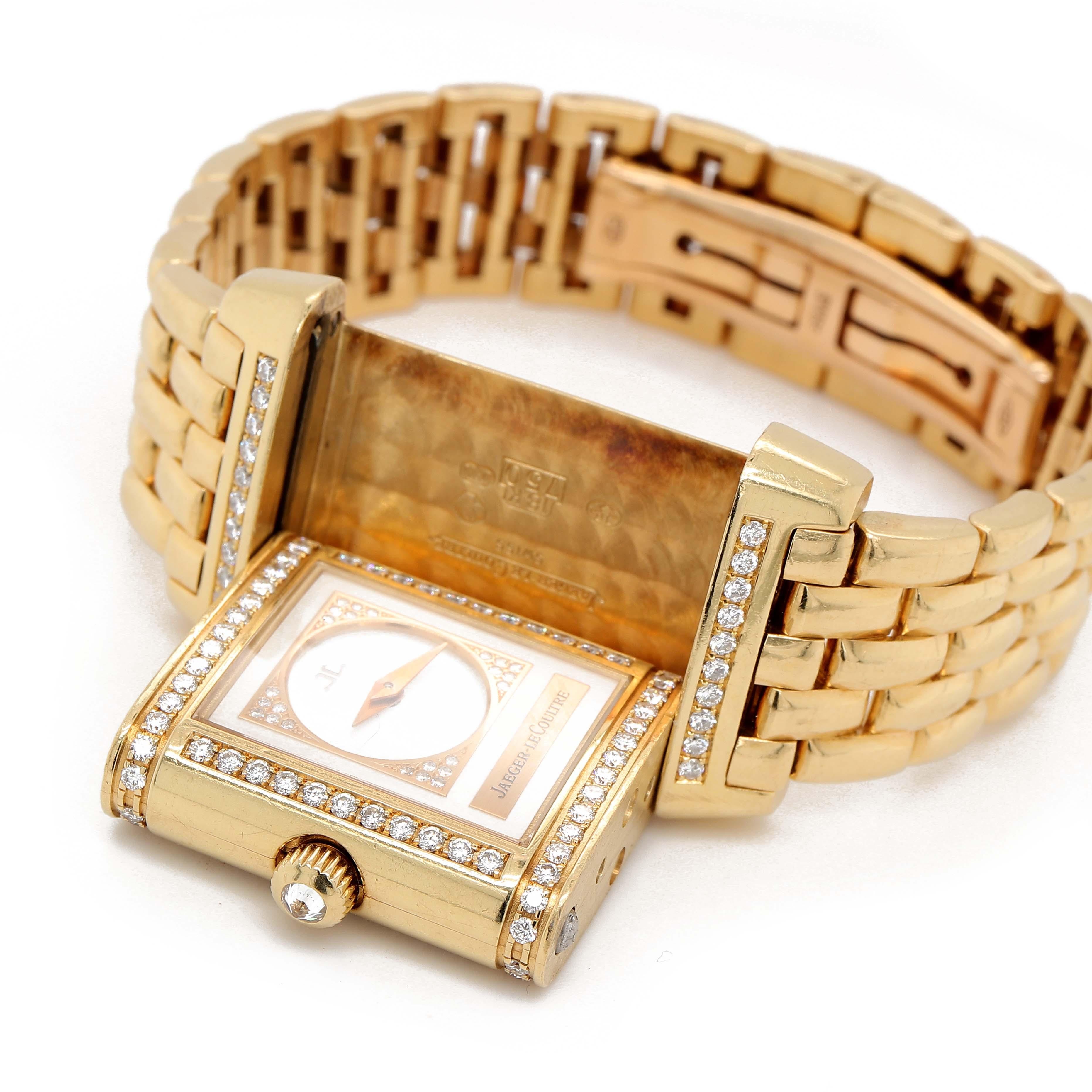 Jaeger-LeCoultre Reverso-Duetto Watch in 18k Yellow Gold For Sale 2