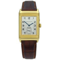 Jaeger LeCoultre Reverso Duo 18K Gold Silver Dial Hand Wind Men’s Watch 270.1.54