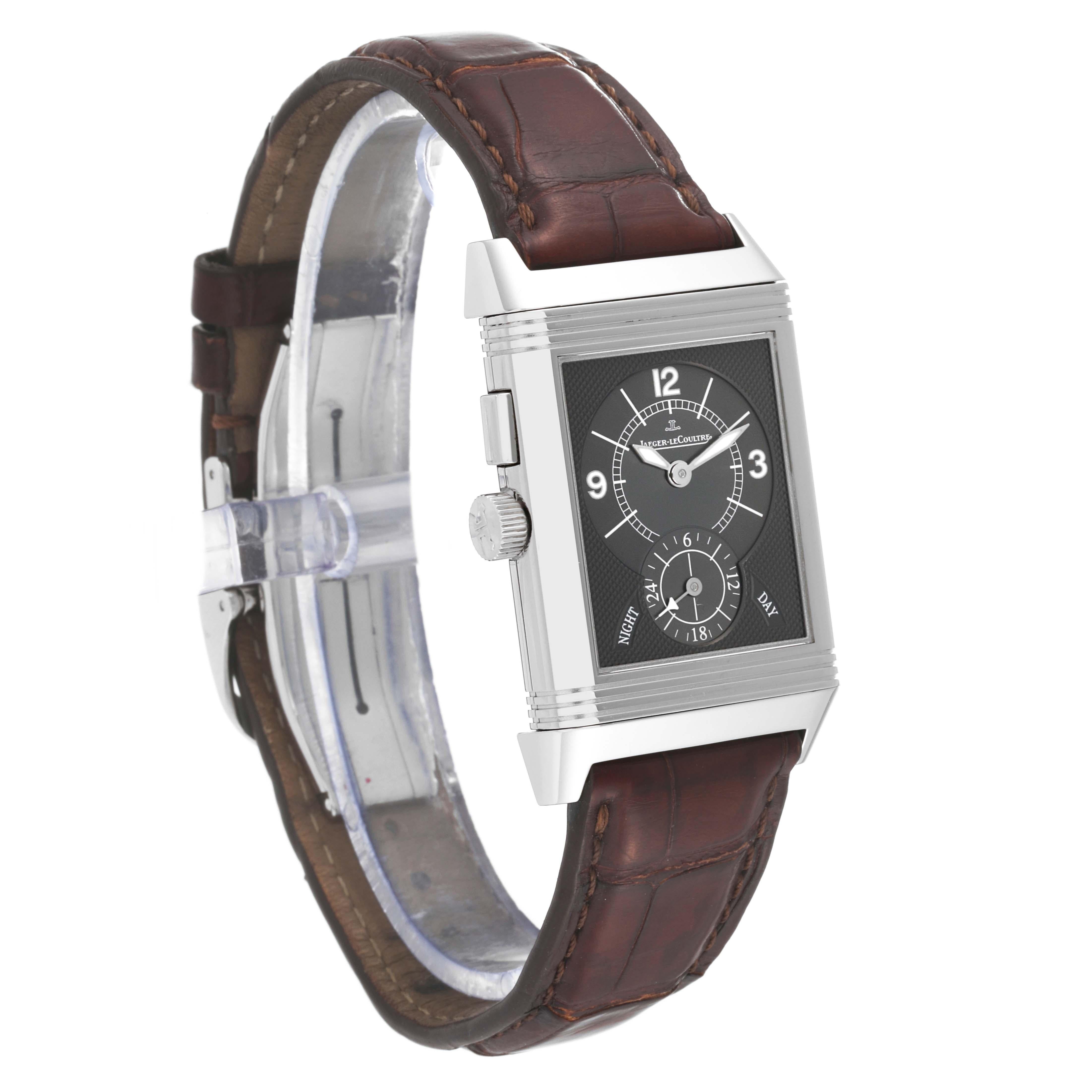 Jaeger LeCoultre Reverso Duo Day Night Steel Mens Watch 272.8.54 Q2718410 6
