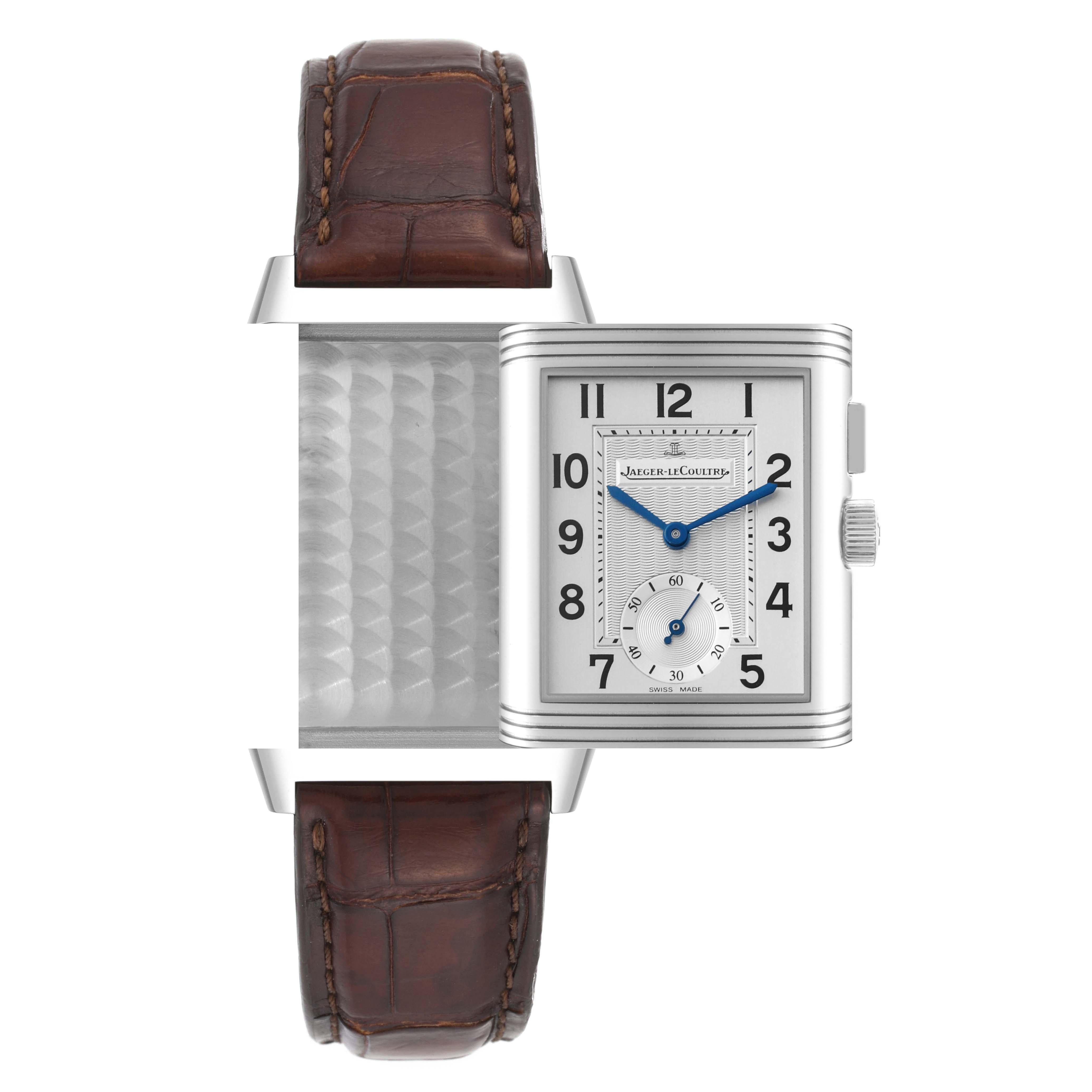 Men's Jaeger LeCoultre Reverso Duo Day Night Steel Mens Watch 272.8.54 Q2718410