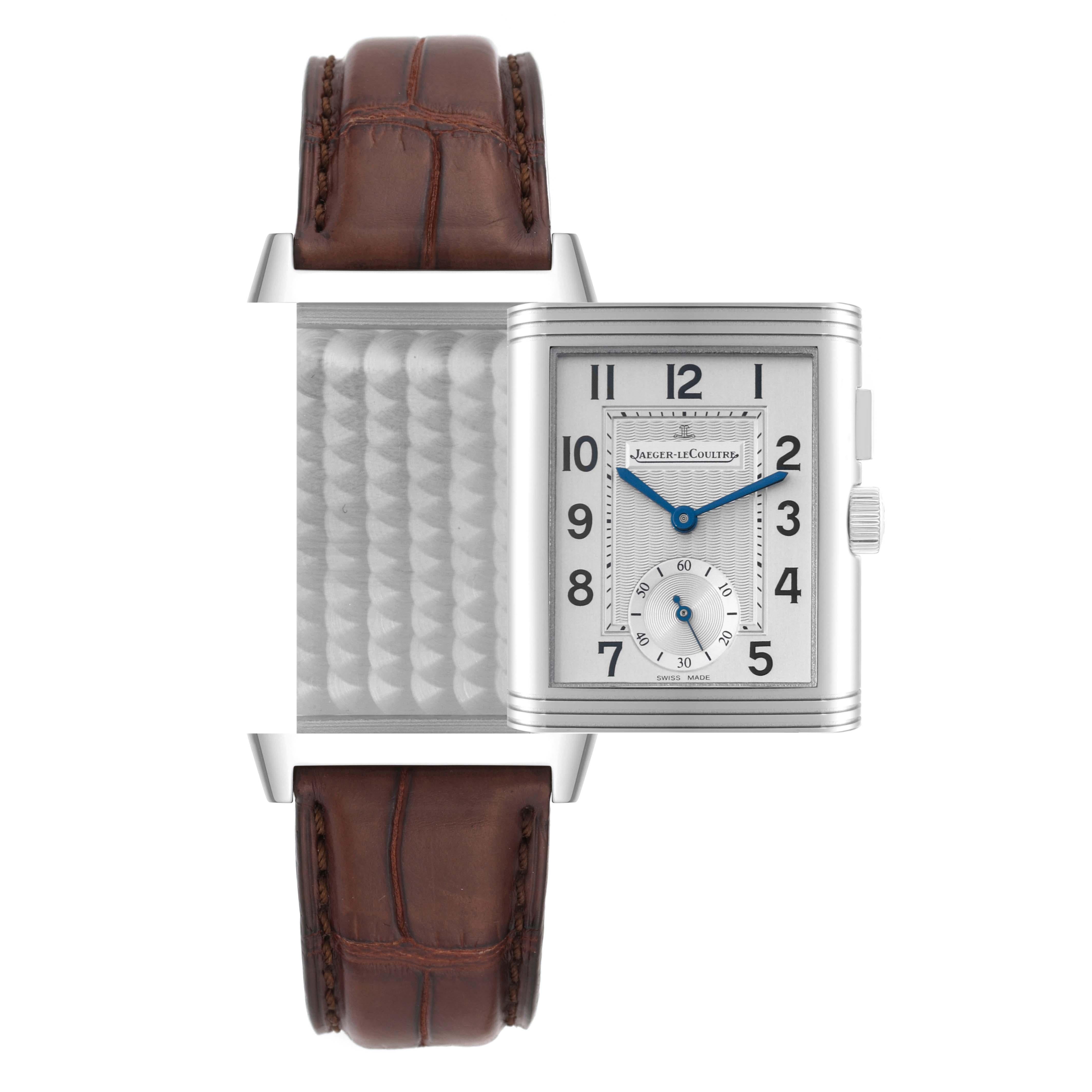 Jaeger LeCoultre Reverso Duo Day Night Steel Mens Watch 272.8.54 Q2718410 1