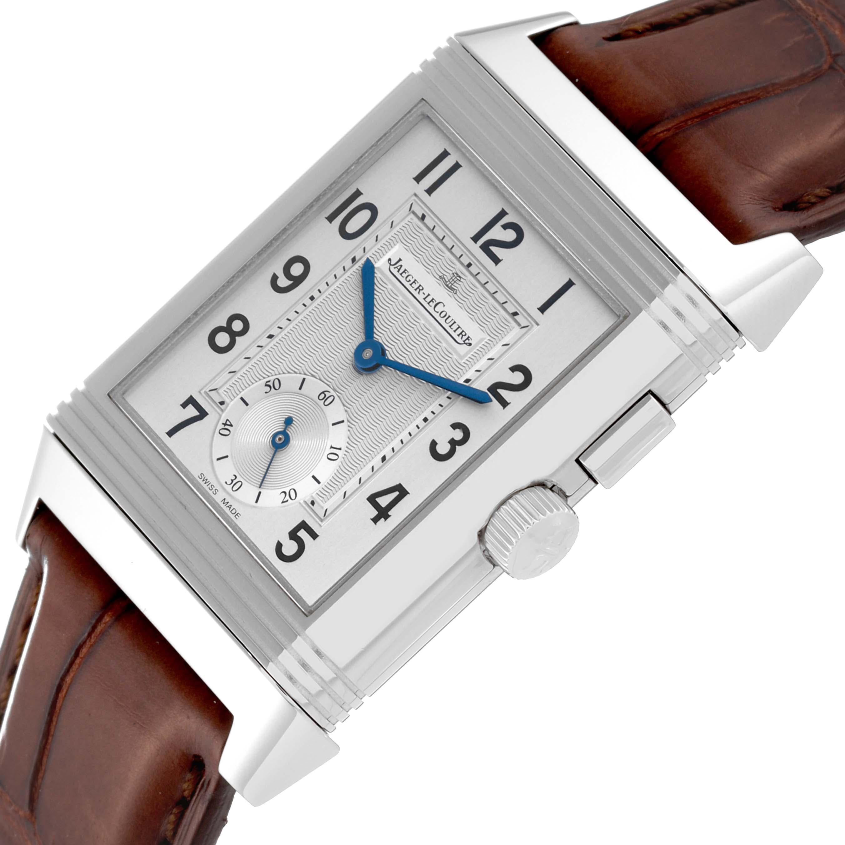 Jaeger LeCoultre Reverso Duo Day Night Steel Mens Watch 272.8.54 Q2718410 2