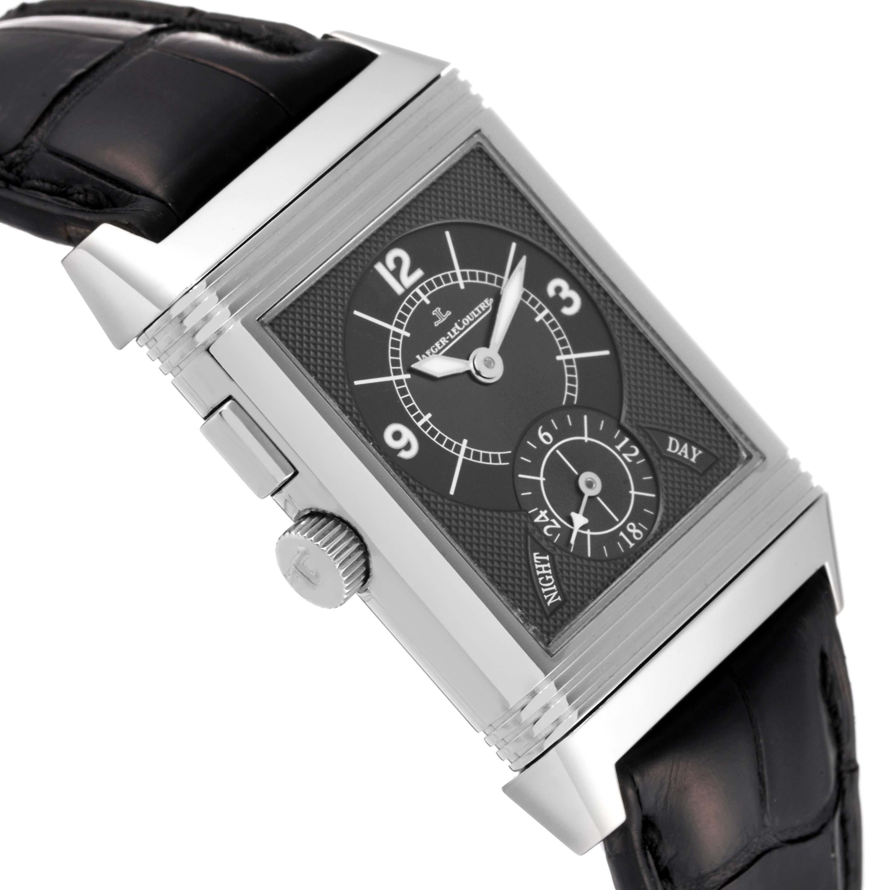 Jaeger LeCoultre Reverso Duo Day Night Steel Mens Watch 272.8.54 Q2718410 4
