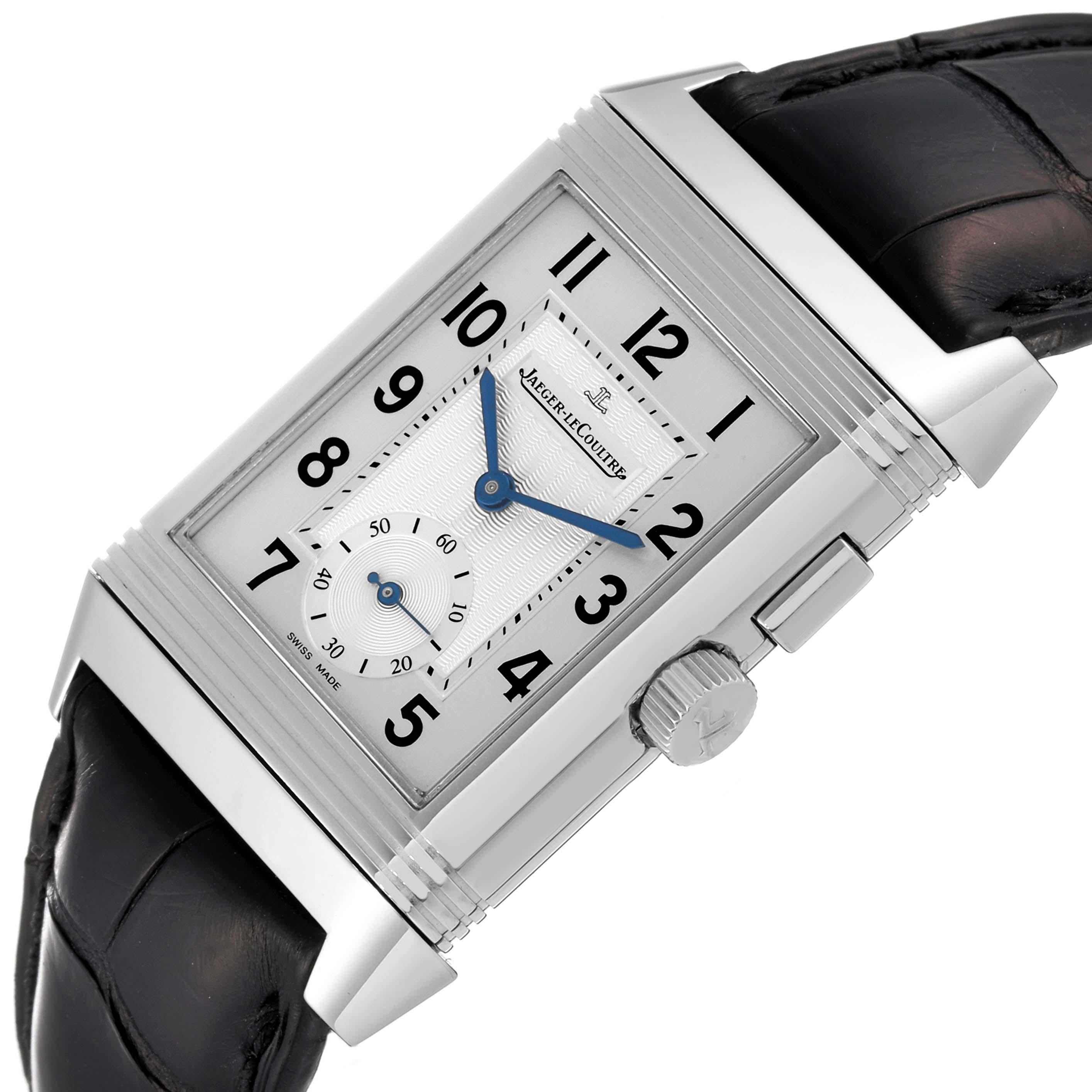 Jaeger LeCoultre Reverso Duo Day Night Steel Mens Watch 272.8.54 Q2718410 5