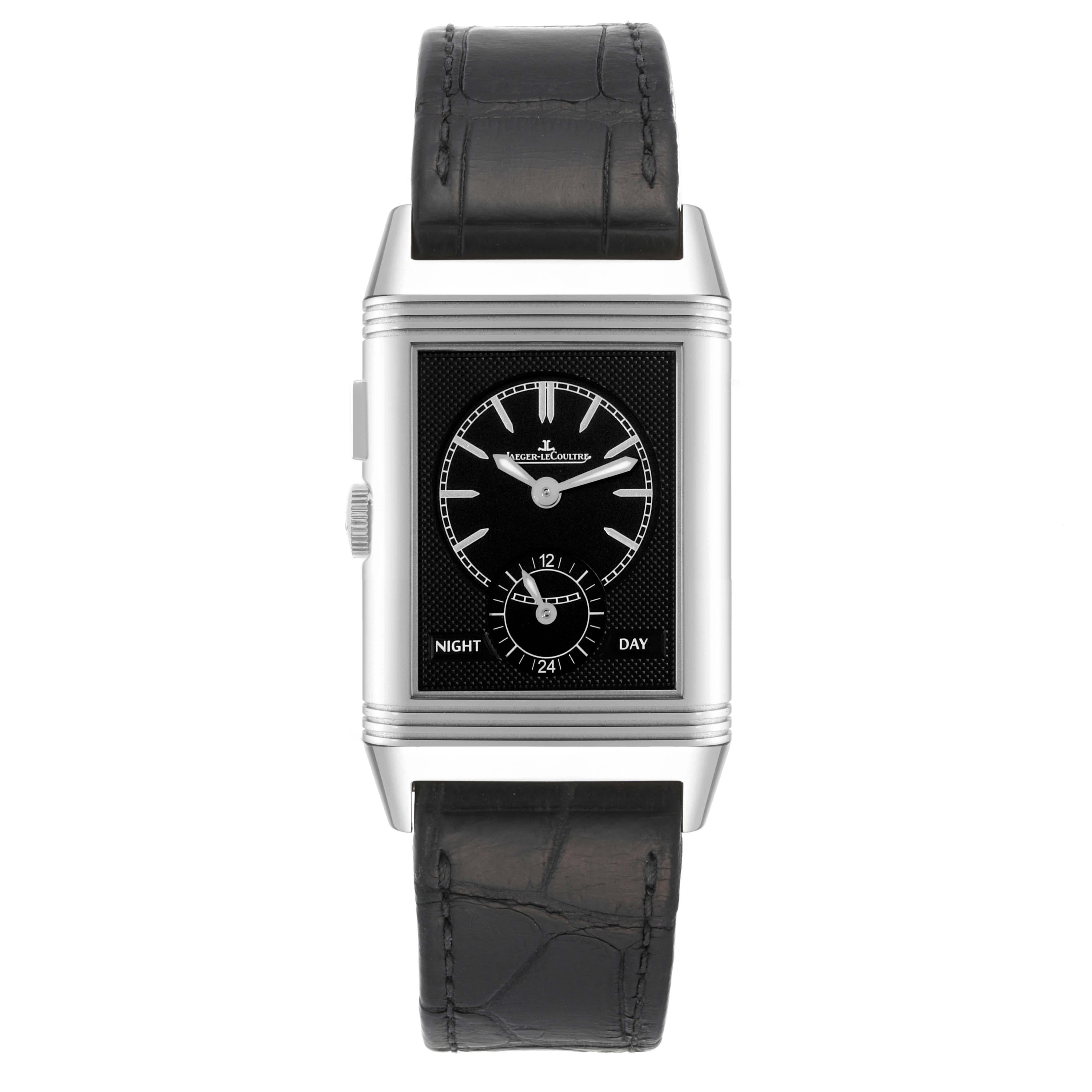 Jaeger LeCoultre Reverso Duo Day Night Steel Mens Watch 278.8.54 Q3788570 For Sale 1