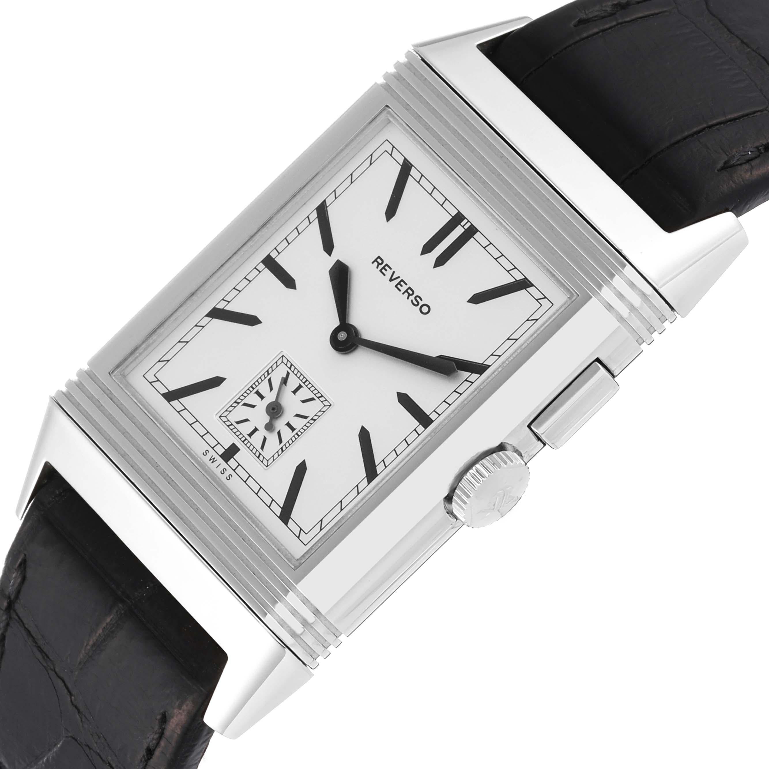 Jaeger LeCoultre Reverso Duo Day Night Steel Mens Watch 278.8.54 Q3788570 For Sale 2