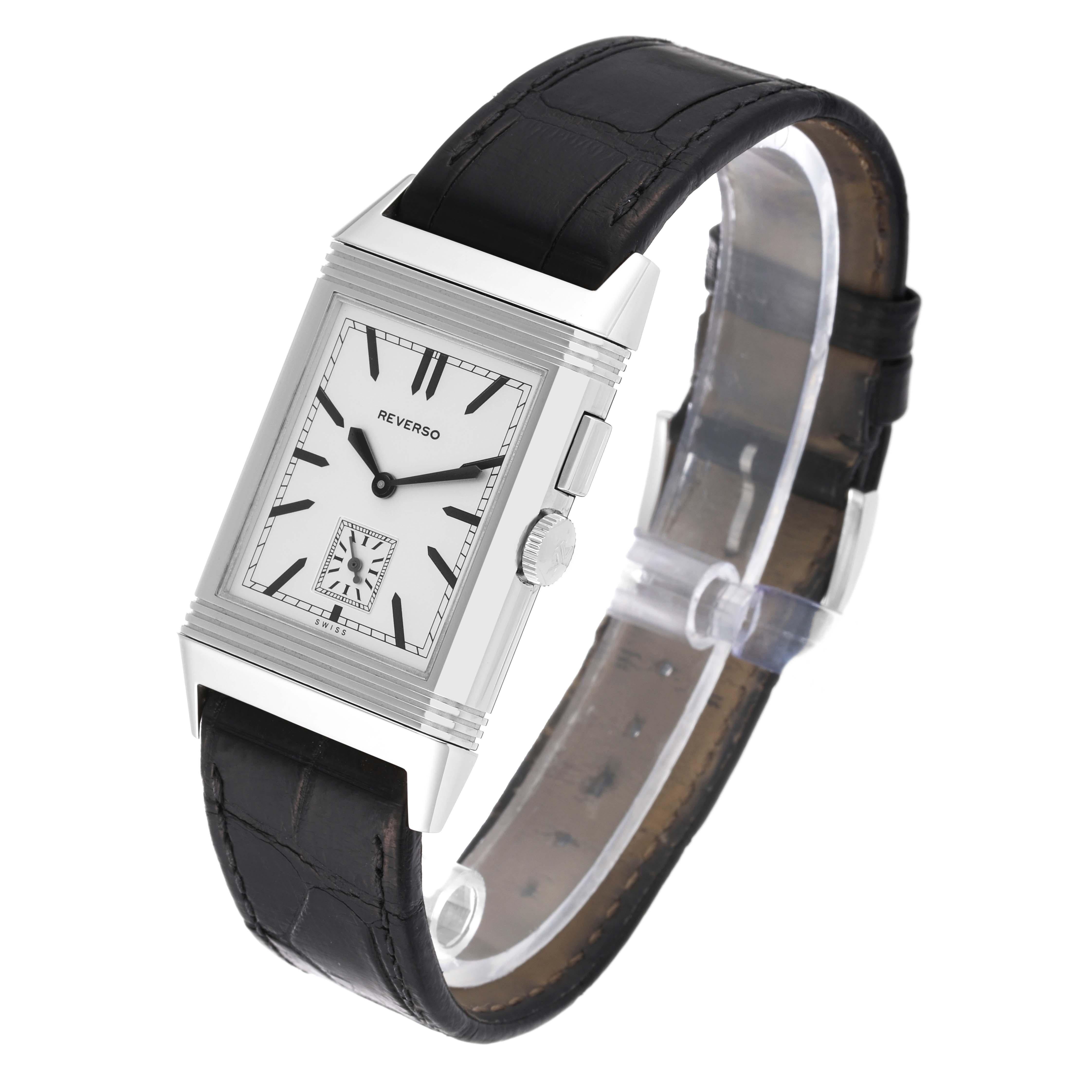 Jaeger LeCoultre Reverso Duo Day Night Steel Mens Watch 278.8.54 Q3788570 For Sale 5