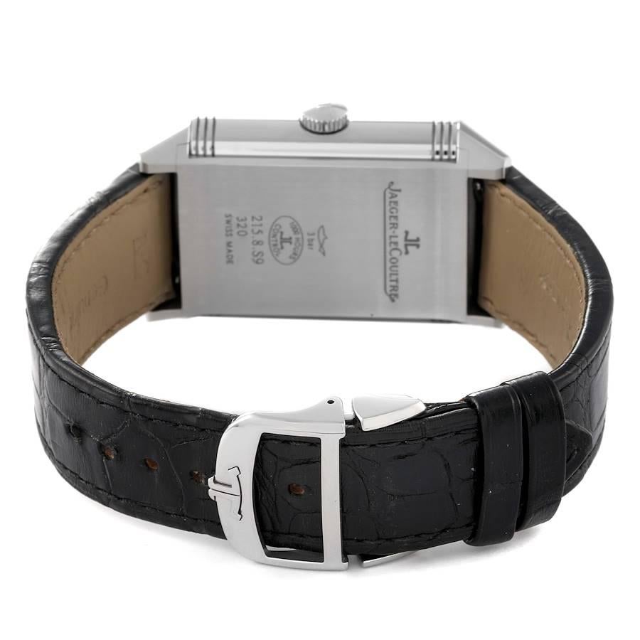 Jaeger LeCoultre Reverso Duo Day Night Steel Watch 215.8.S9 Q3838420 Box Papers 3
