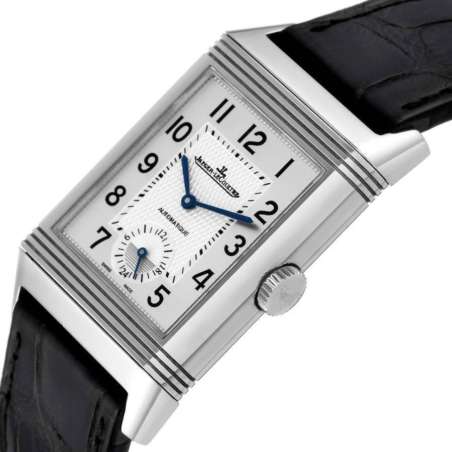 Jaeger LeCoultre Reverso Duo Day Night Steel Watch 215.8.S9 Q3838420 Box Papers 1