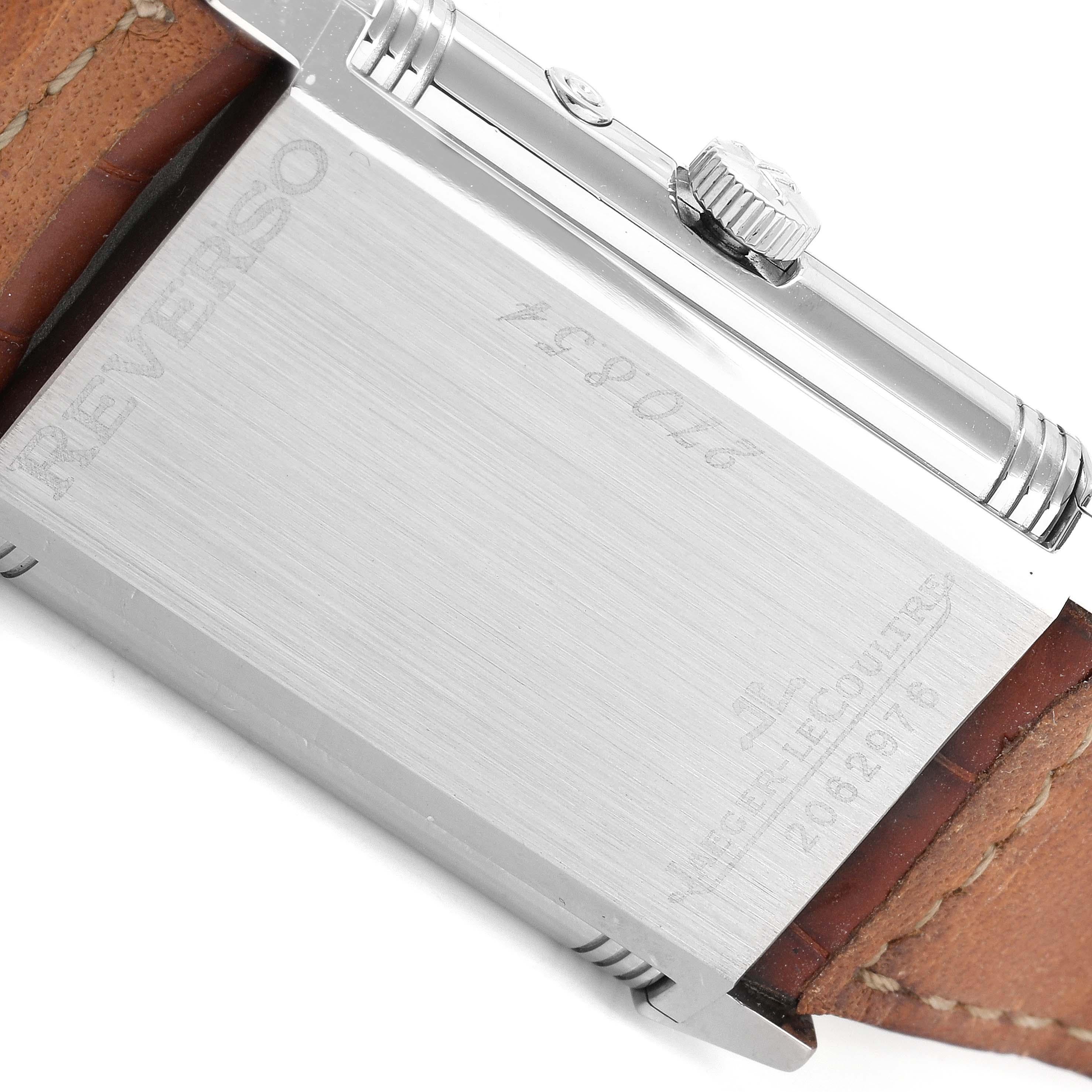 Men's Jaeger-LeCoultre Reverso Duo Day Night Steel Watch 270.8.54 Q270854