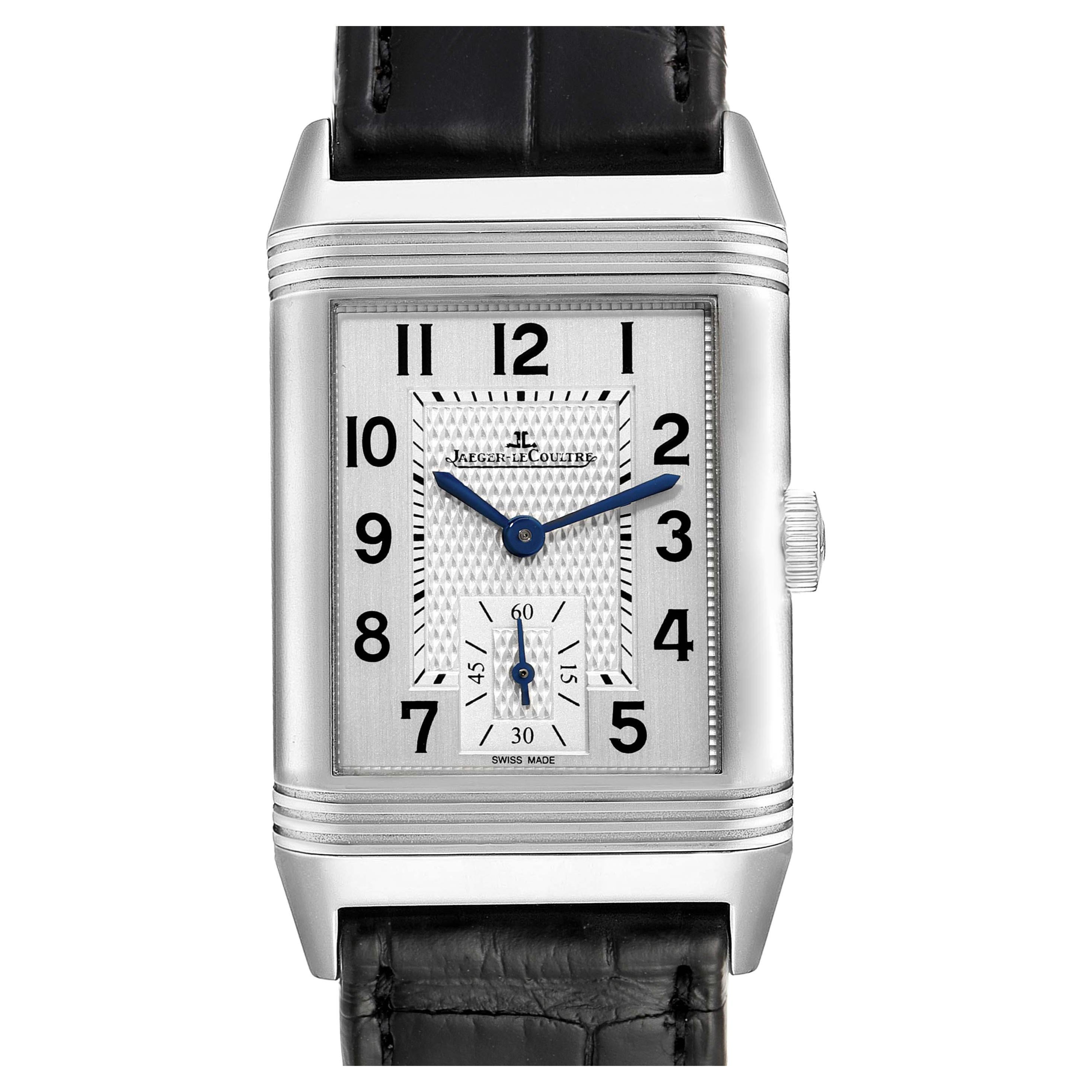 Jaeger LeCoultre Reverso Duo Day Night Watch 213.8.D4 Q3848420 Box Card For  Sale at 1stDibs