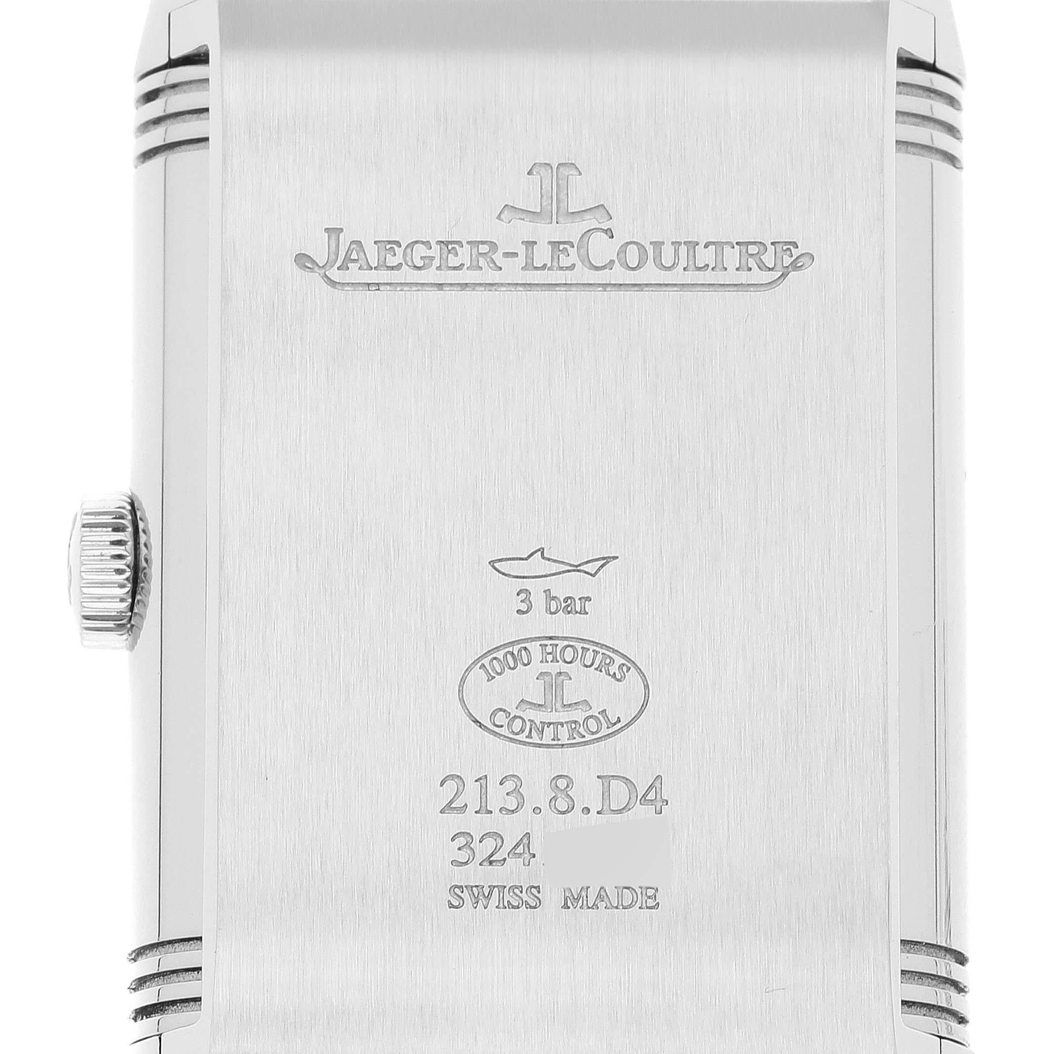 Jaeger LeCoultre Reverso Duo Tribute Steel Mens Watch 213.8.D4 Q3908420 5