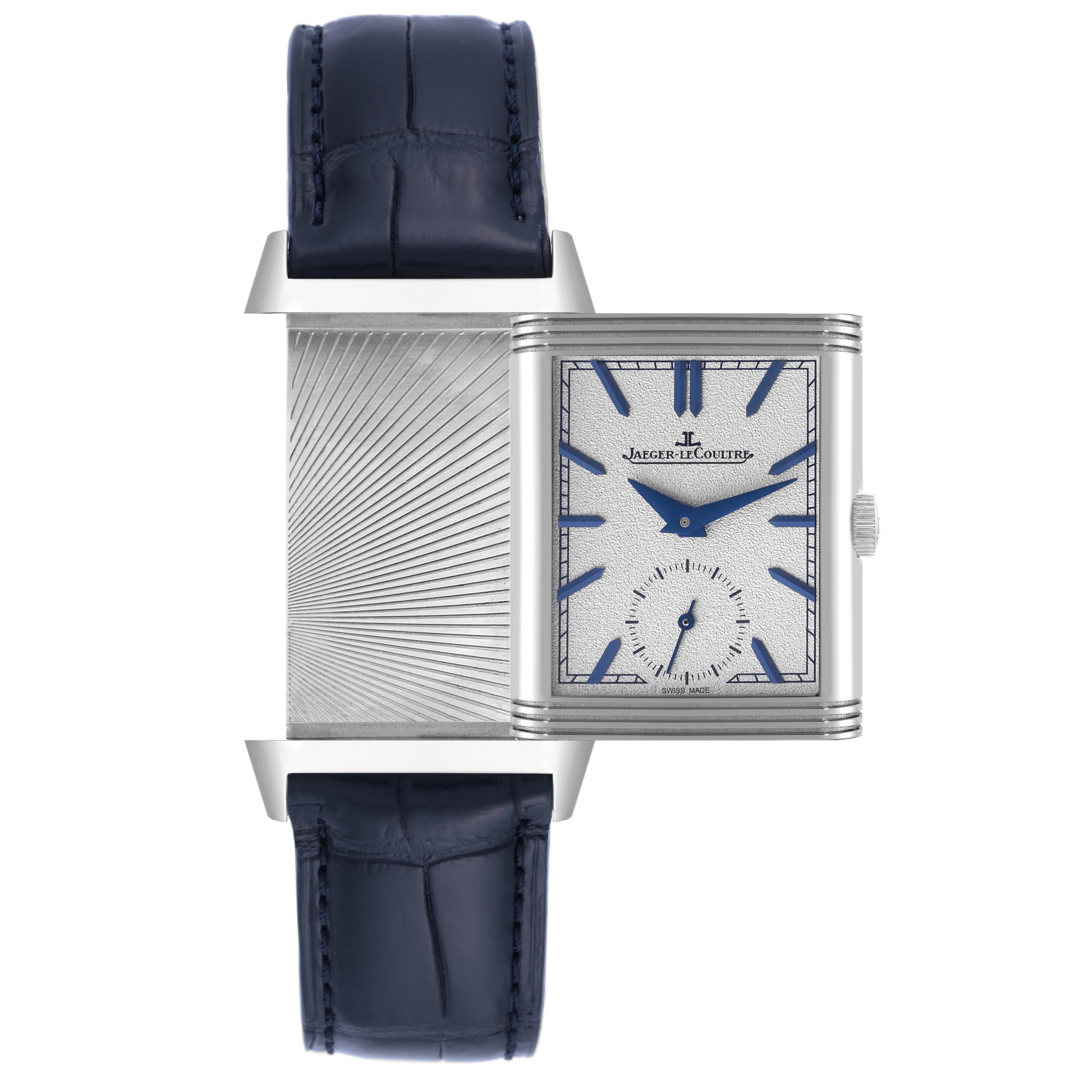 Men's Jaeger LeCoultre Reverso Duo Tribute Steel Mens Watch 213.8.D4 Q3908420