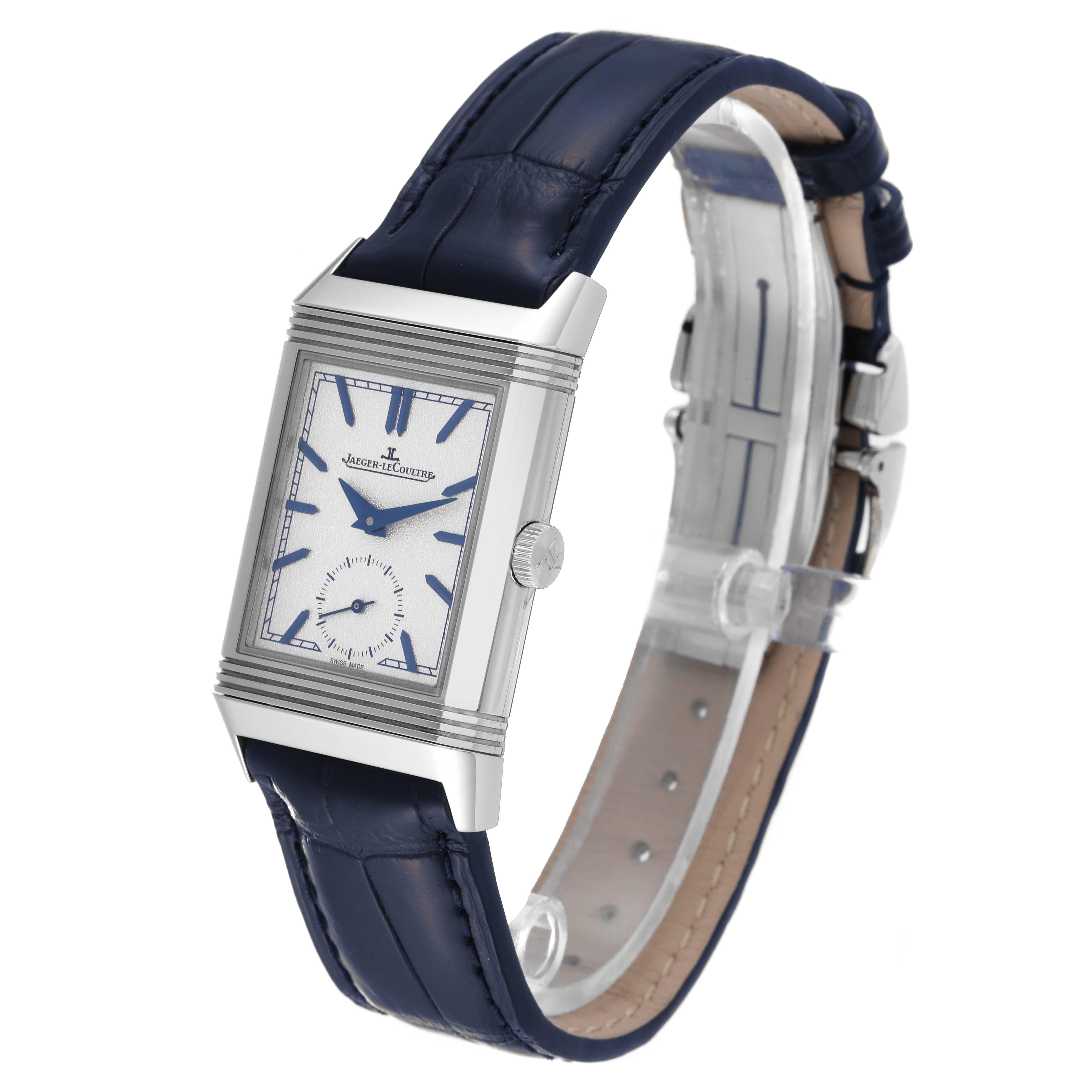 Jaeger LeCoultre Reverso Duo Tribute Steel Mens Watch 213.8.D4 Q3908420 1