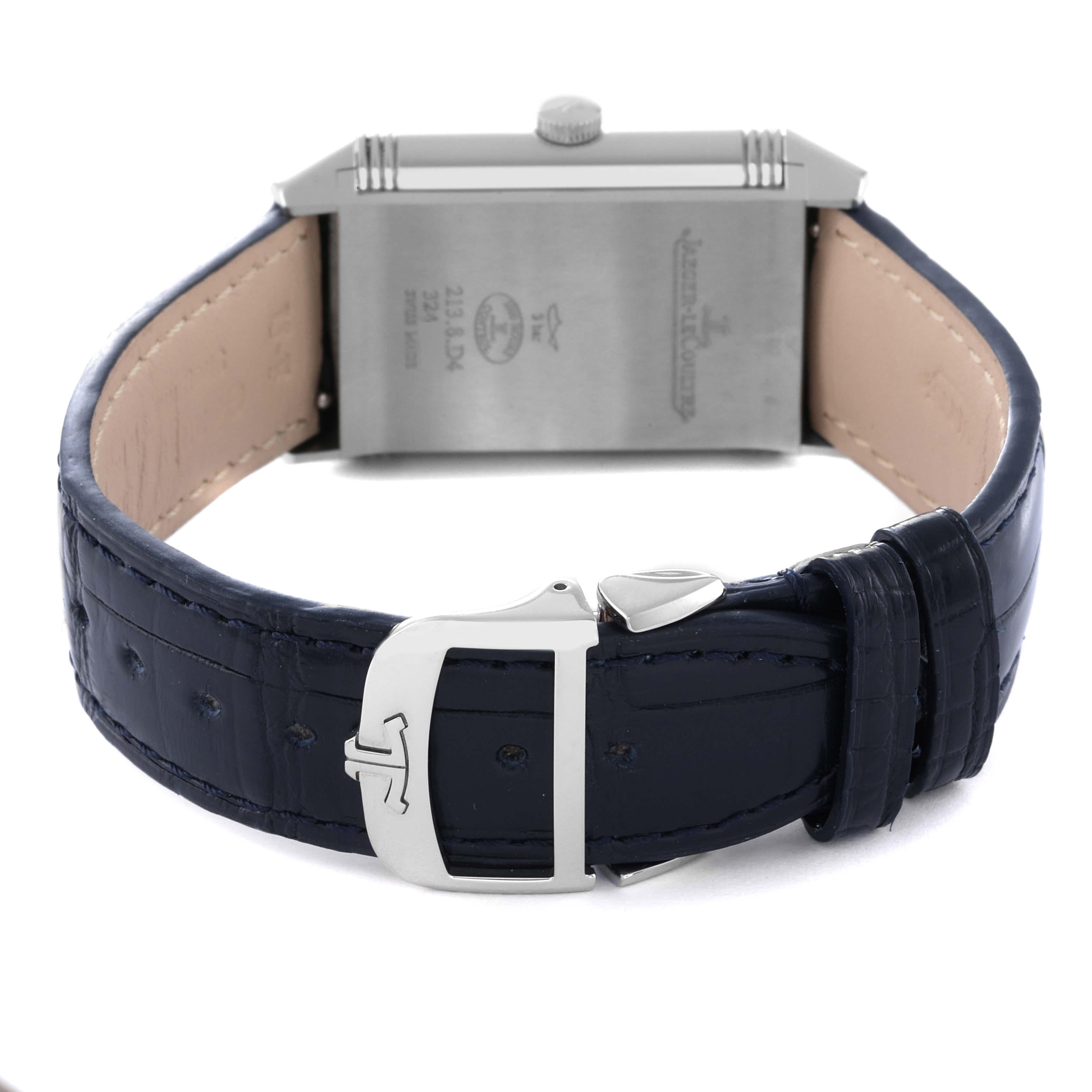 Jaeger LeCoultre Reverso Duo Tribute Steel Mens Watch 213.8.D4 Q3908420 4