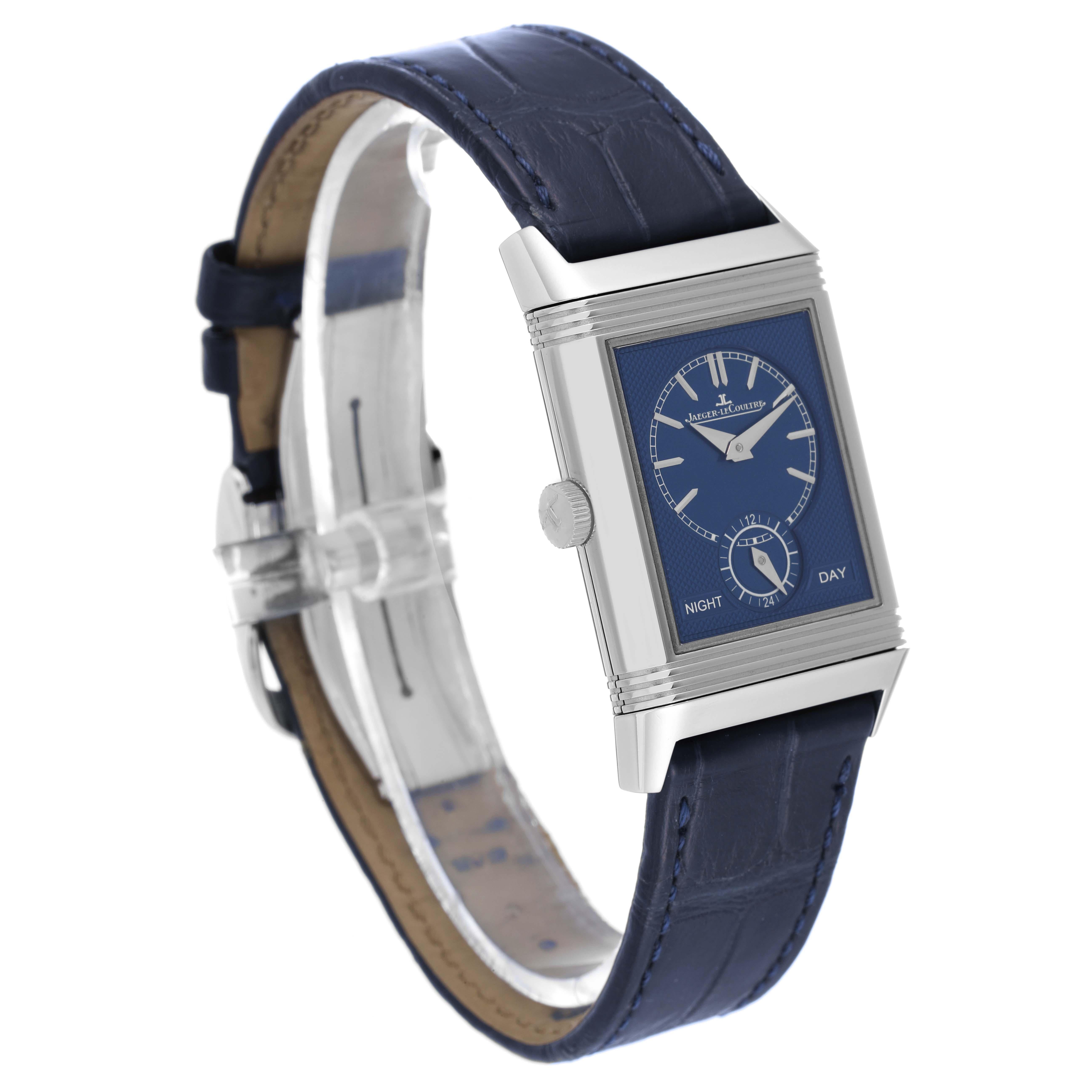 Jaeger LeCoultre Duo Tribute Steel Montre pour hommes 213.8.D4 Q3908420 Papers Excellent état à Atlanta, GA